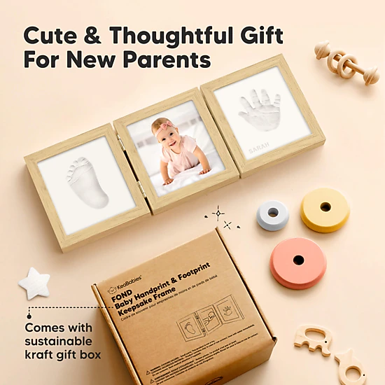 KeaBabies Fond Hand & Footprint Keepsake Frame
