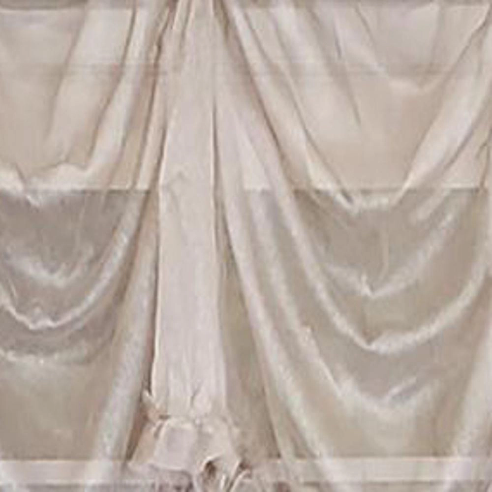 RLF Home Luxurious Modern Design Classic Sheers Victory Swag 3-Scoop Window Valance 50" x 25" Taupe
