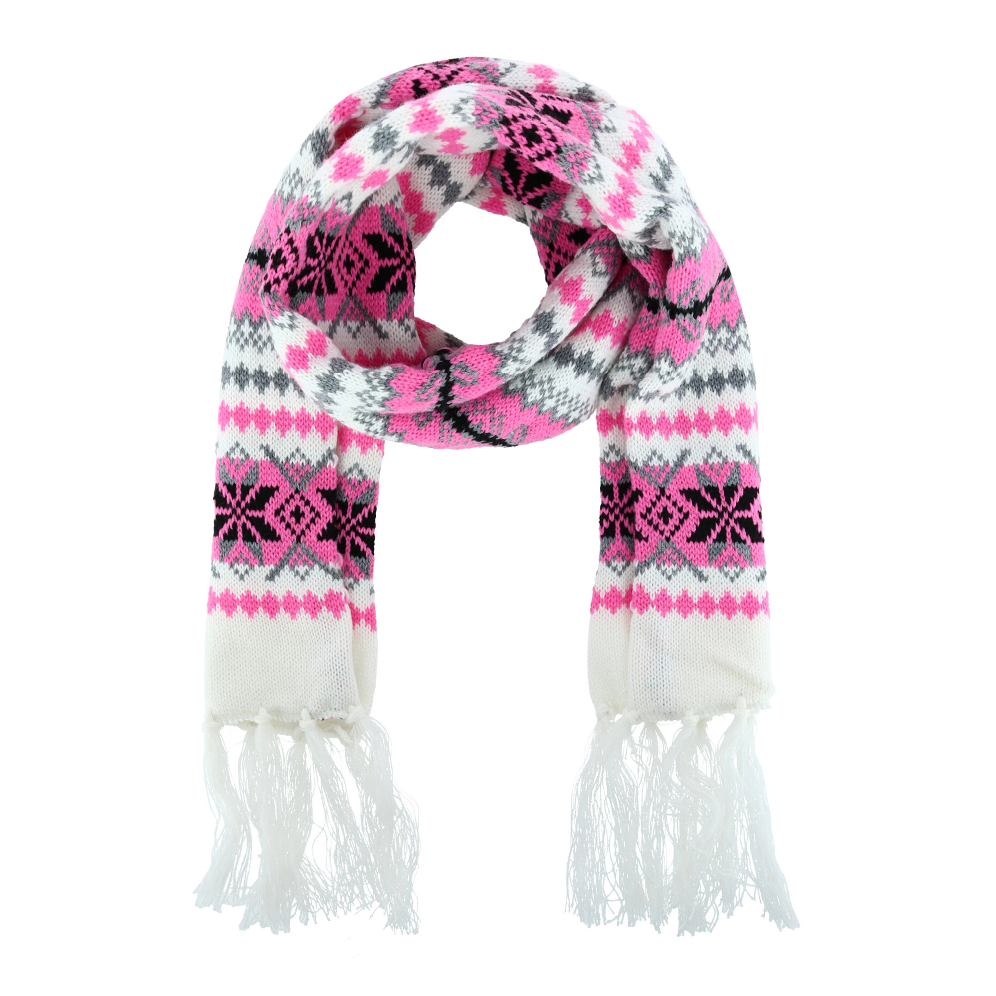 Connex Gear Women's Snowflake Print Hat Scarf & Glommit 3-Piece Winter Set