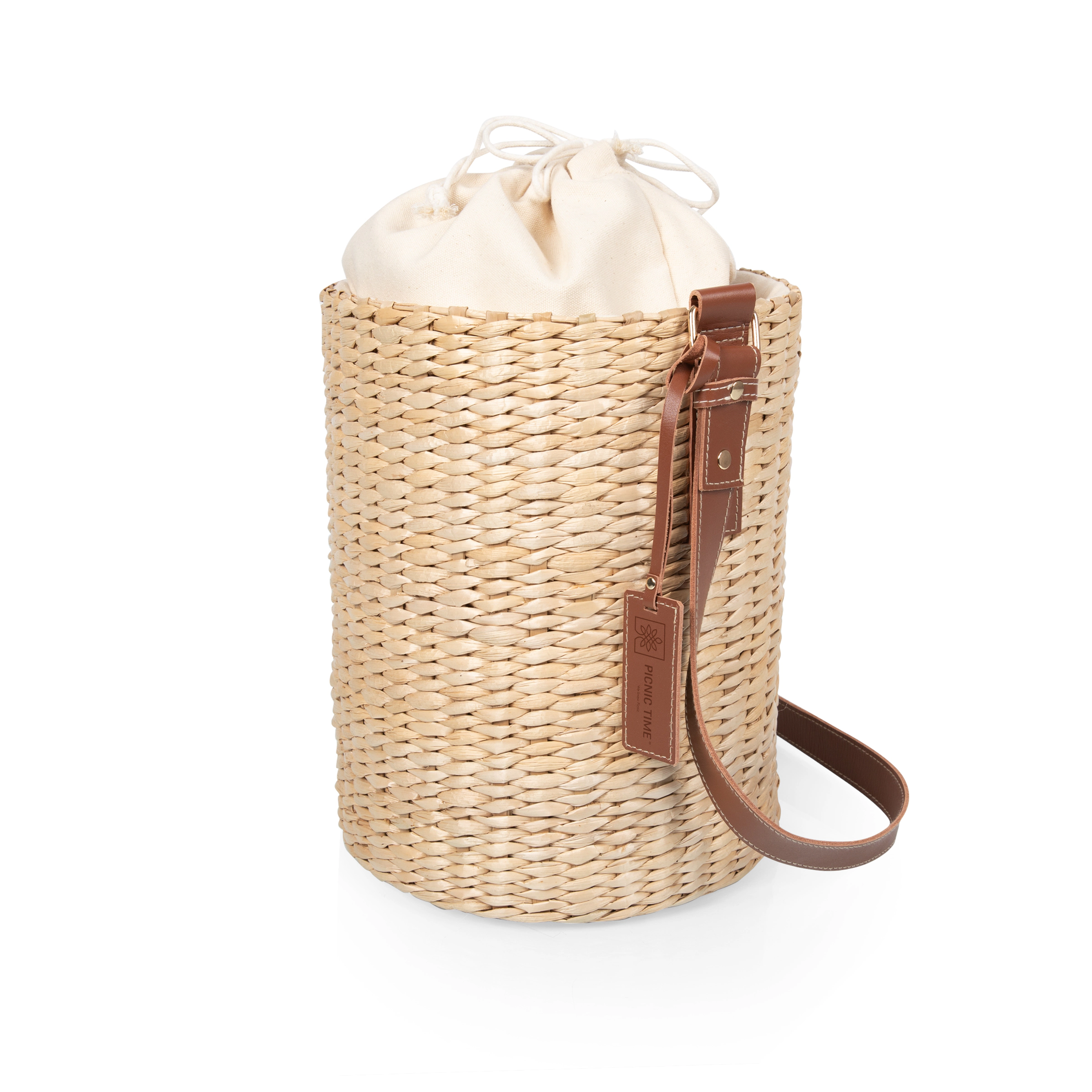 PICNIC TIME Palermo Rush Insulated Bucket Tote with Leather Straps