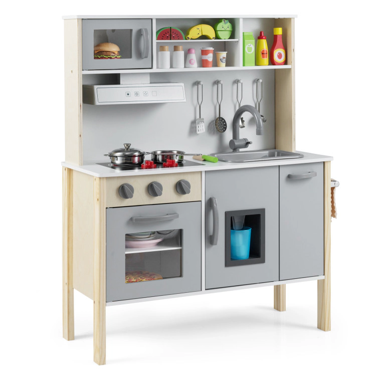 Hivvago Wooden Pretend Play Kitchen Set for Toddlers