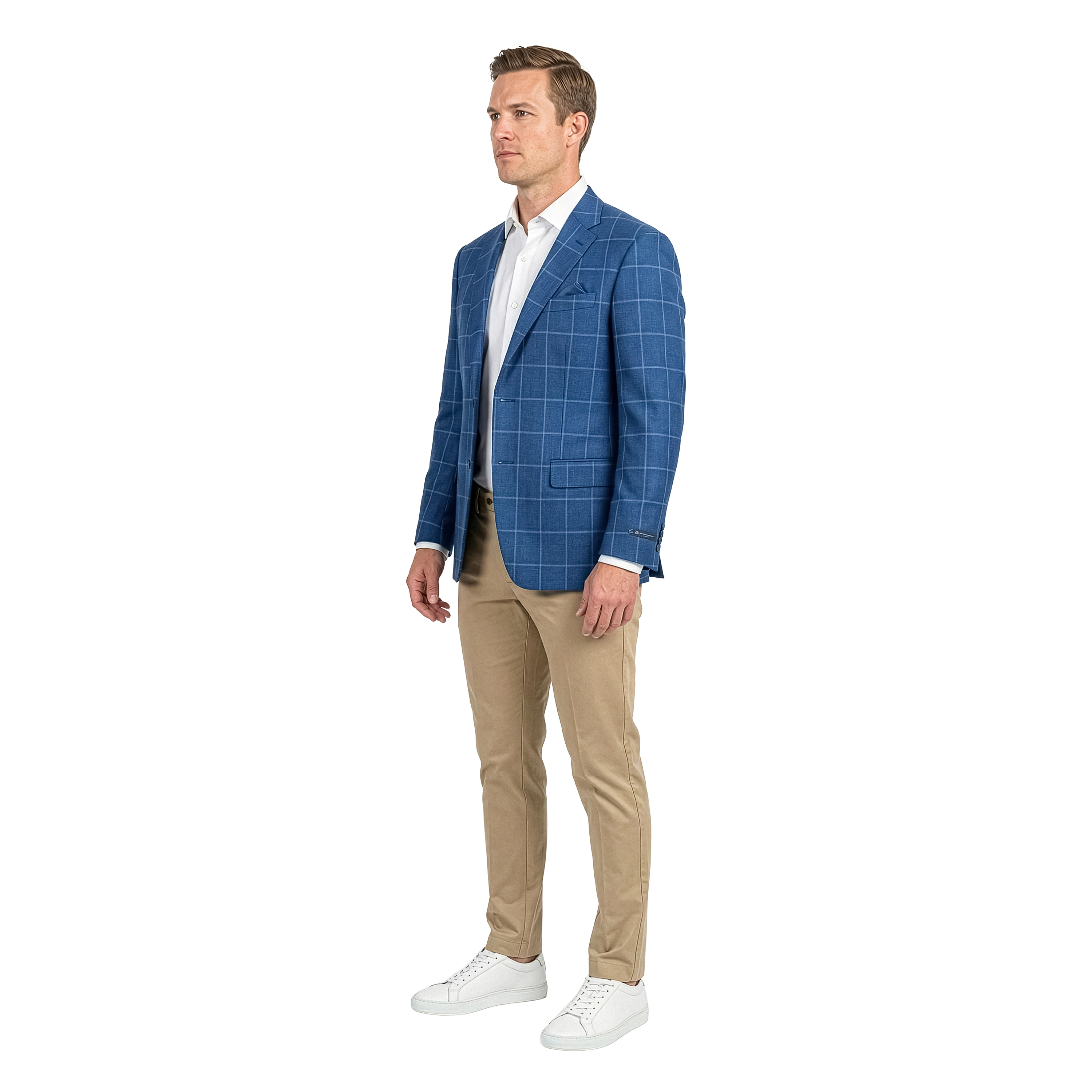 ZeGarie Mens Regular Fit Windowpane Sport Coat