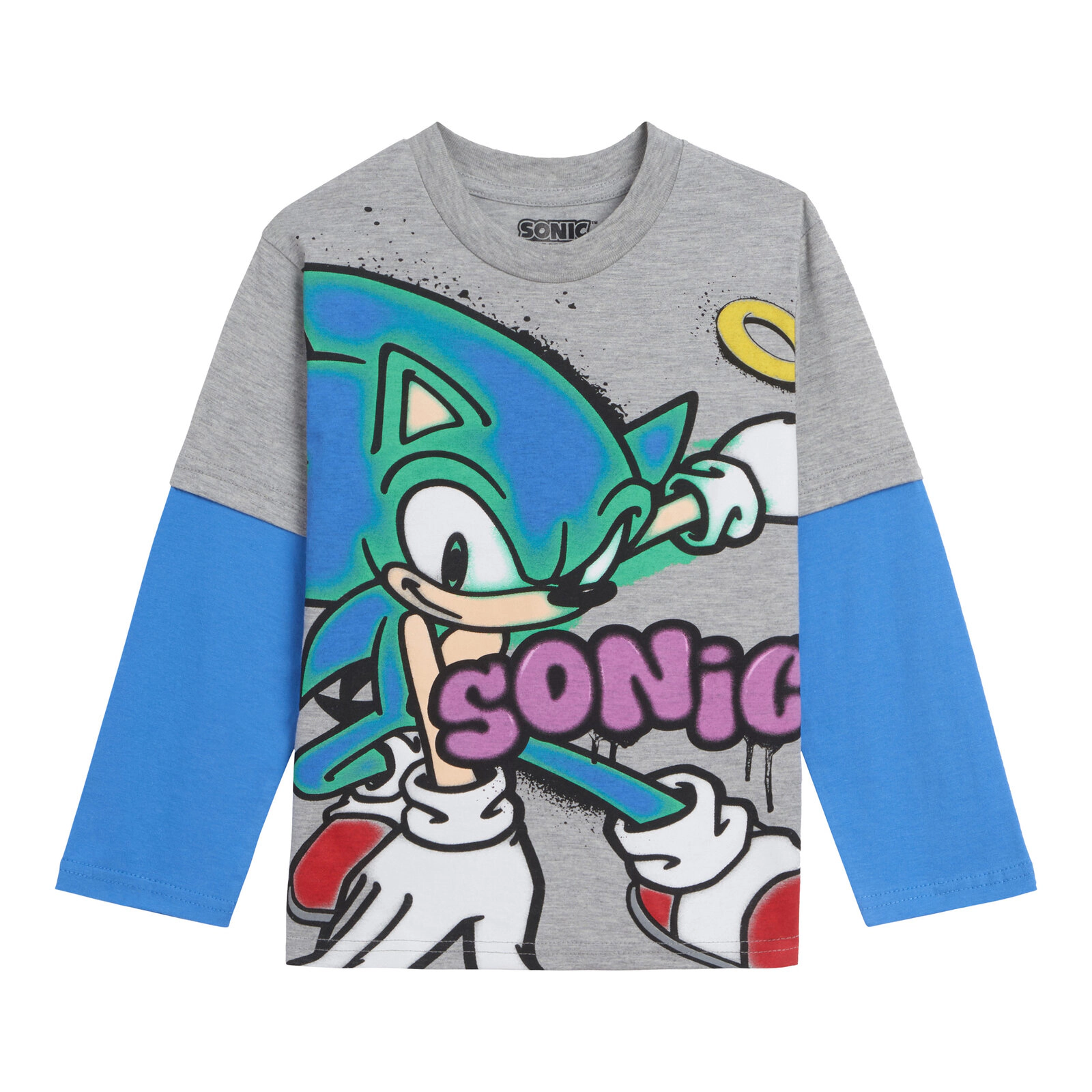 SEGA Sonic the Hedgehog Boys' 2-Piece Tee and Fleece Pants Set