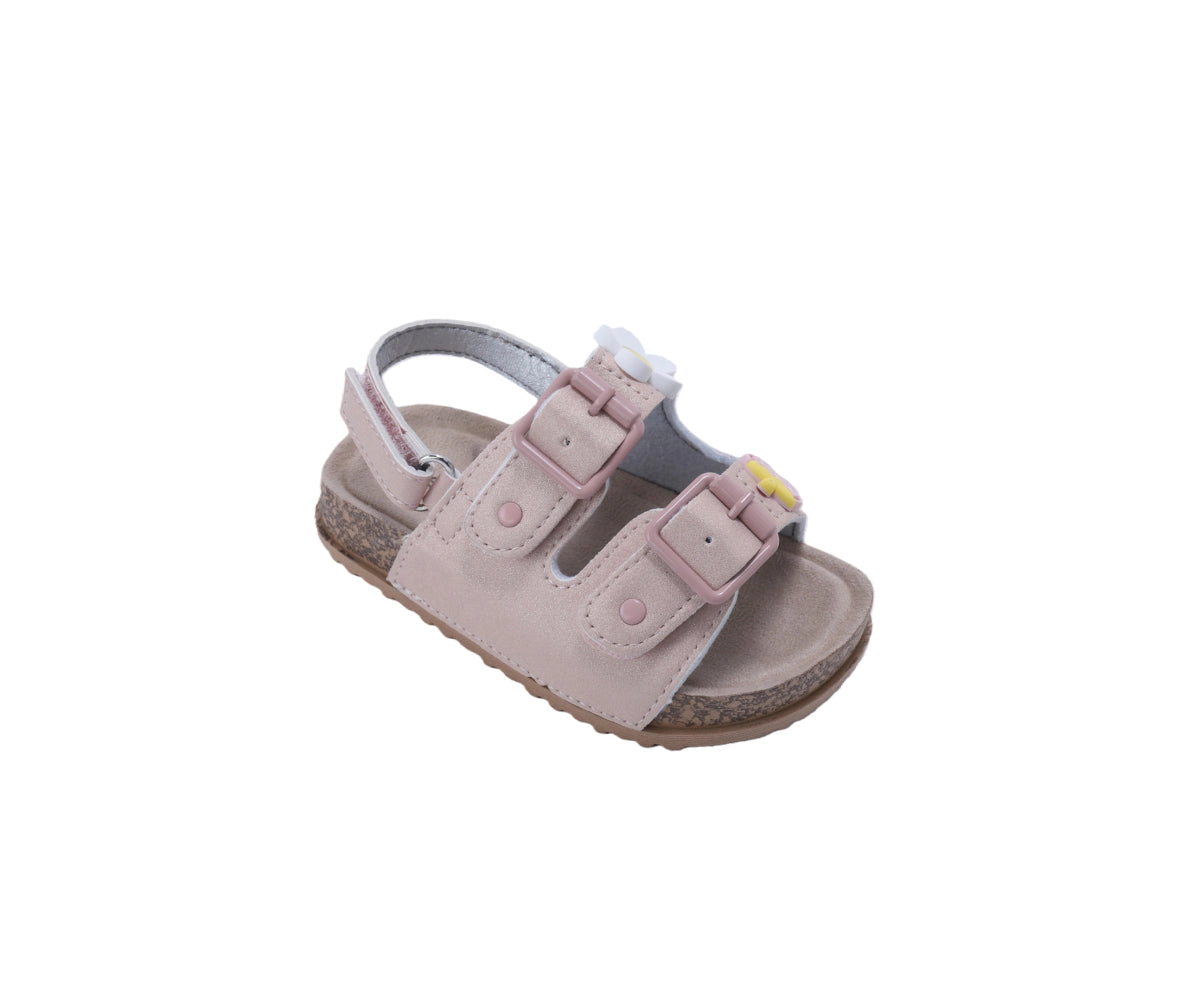 bebe Toddler Girl's Buckle Strap Sandals with Back