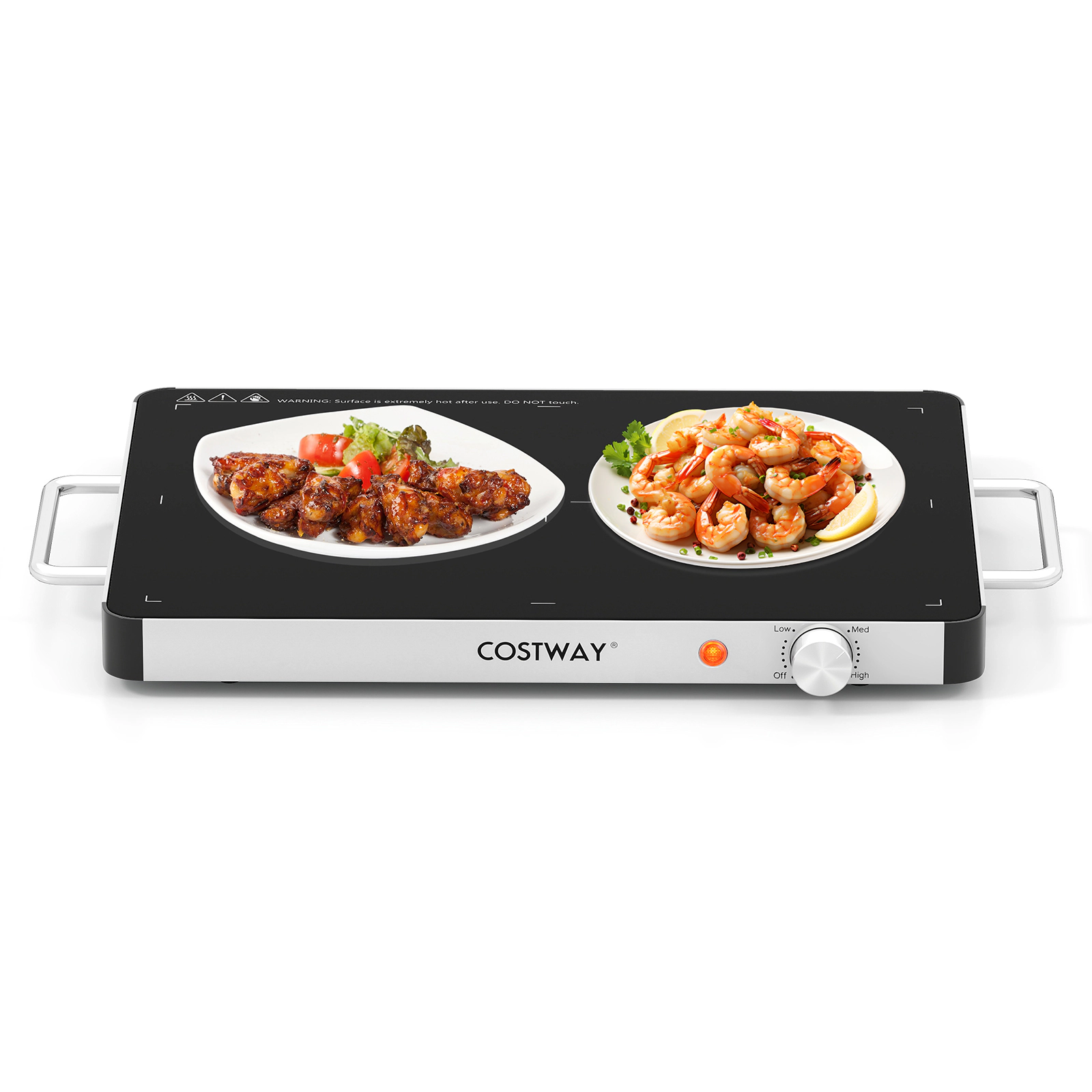 LJG Electric Warming Tray Food Warmer with Adjustable Temperature Control