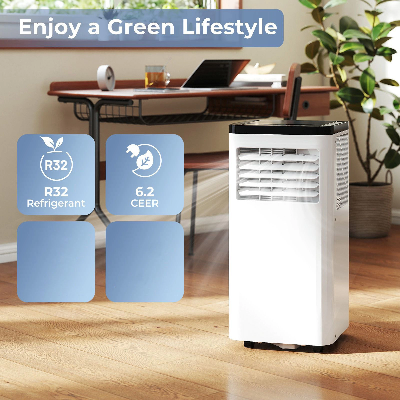 SlickBlue 3-in-1 Portable Air Conditioner with Remote and Timer