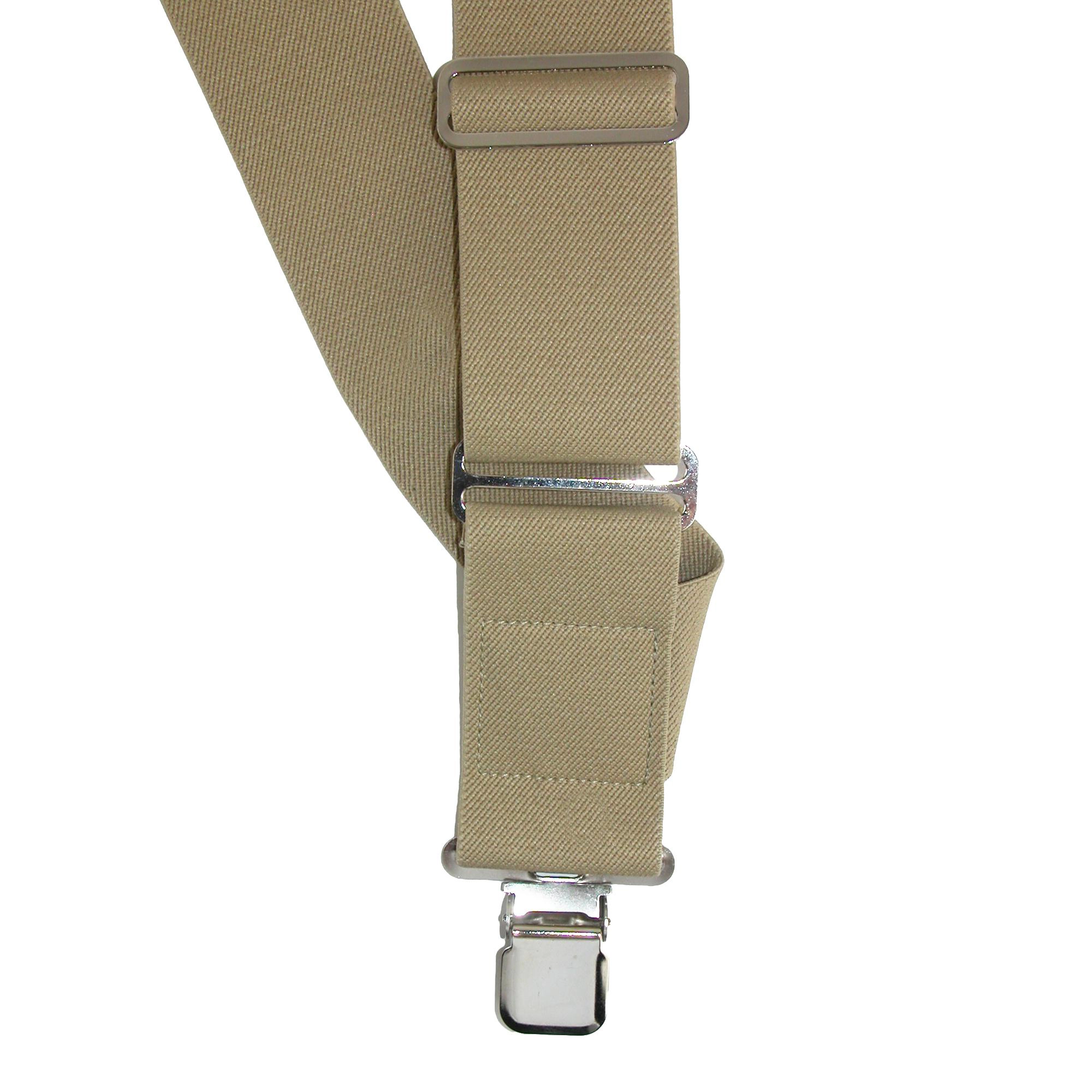 CTM® Men's Elastic Basic Trucker Side Clip Suspender