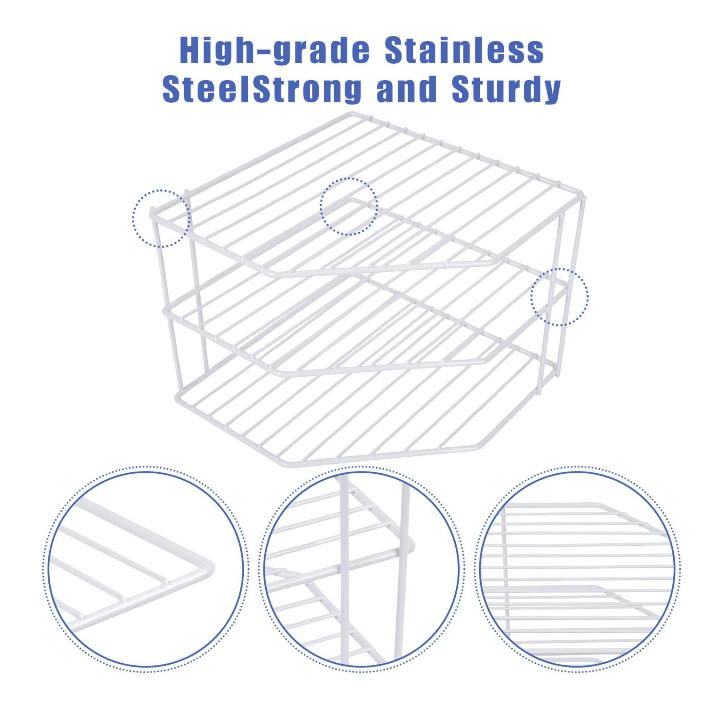 Stock Preferred 3 Tier Steel Corner Shelf Cabinet and Counter Organizer