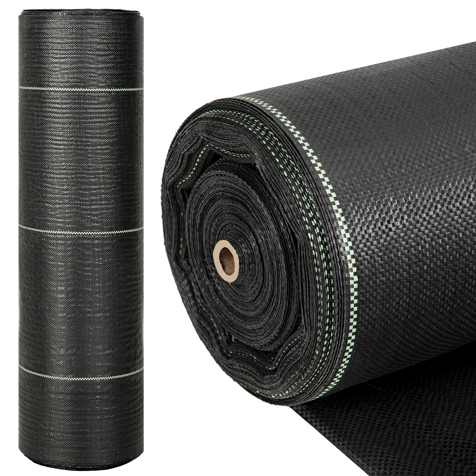 SUGIFT 6-ft by 300-ft Tear-Resistant Woven PP Weed Barrier Landscape Fabric with Clear Guide Lines