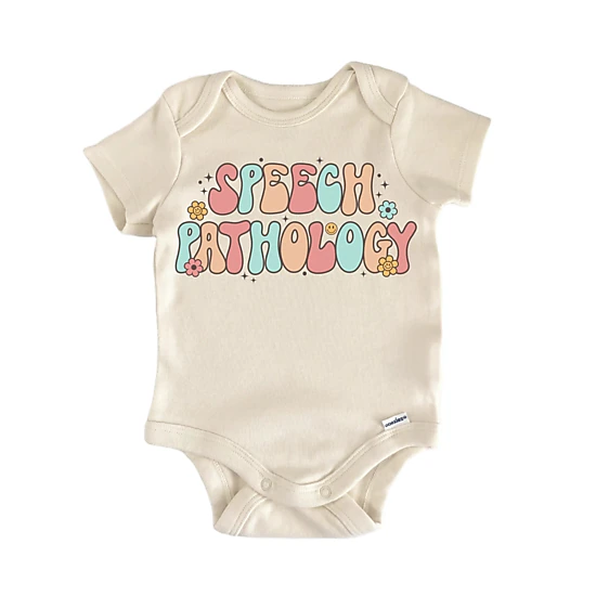 NOFO VIBES Unisex Speech Pathology Therapy Newborn Baby Bodysuit