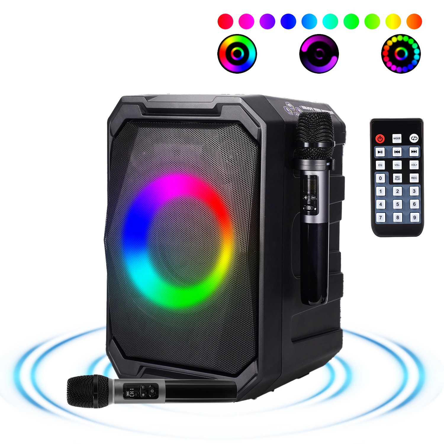 GBruno Wireless Karaoke Party Speaker With 2 Wireless Mics