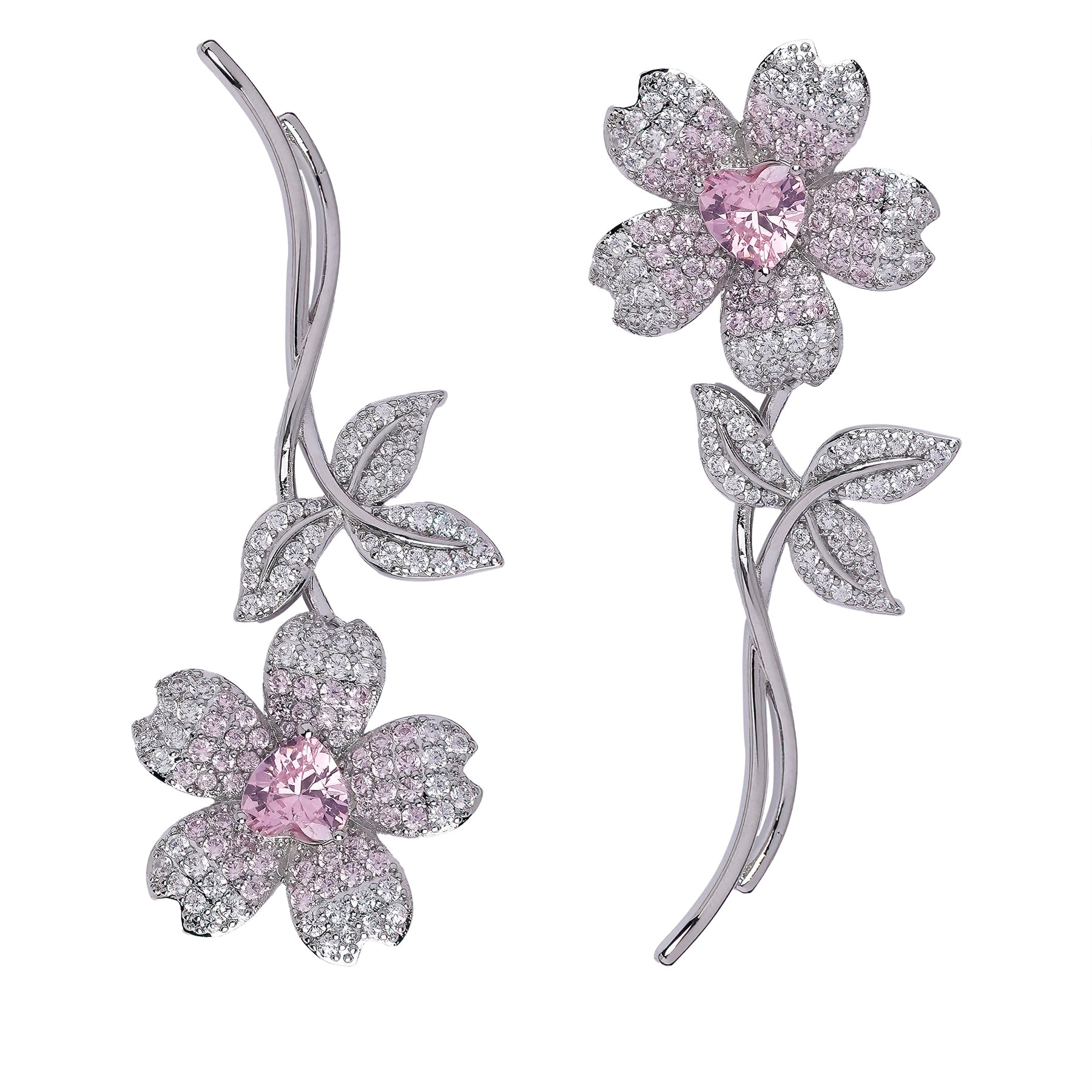 AGP PARIS Womens Diva Modern Daisy Drop Earrings