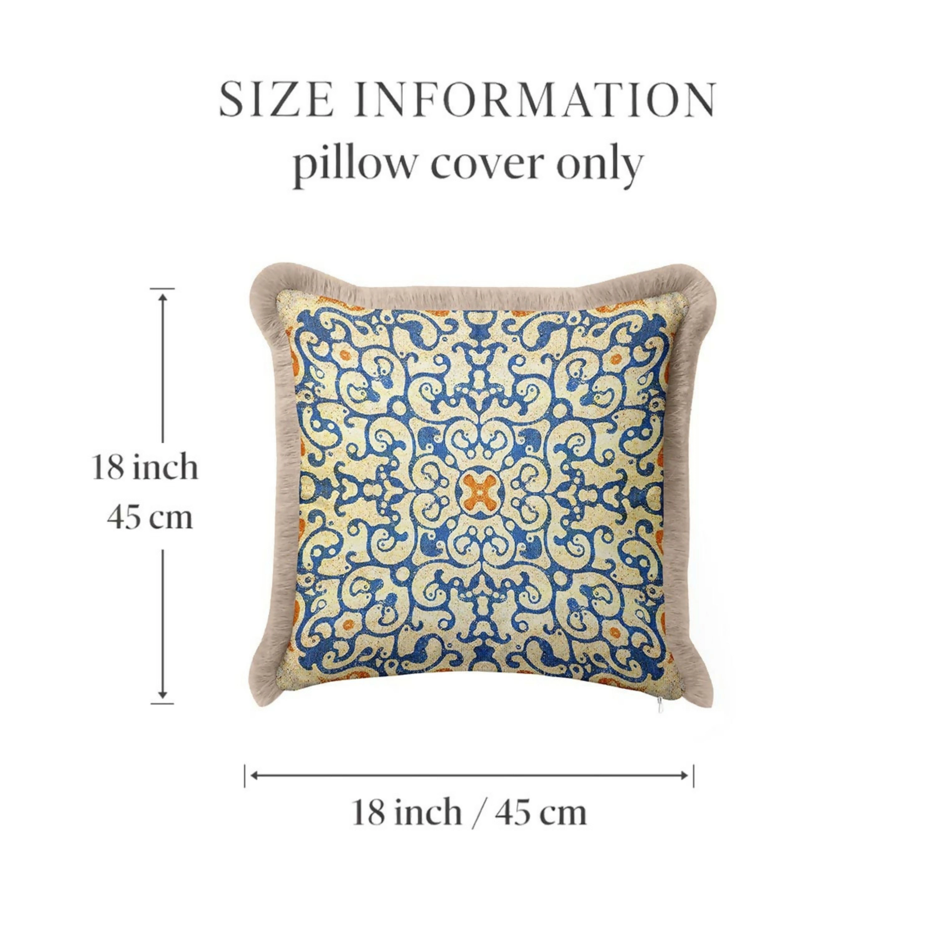 Wear Sierra Geometric Ornament Tasselled Set of 2 Throw Pillow Cover