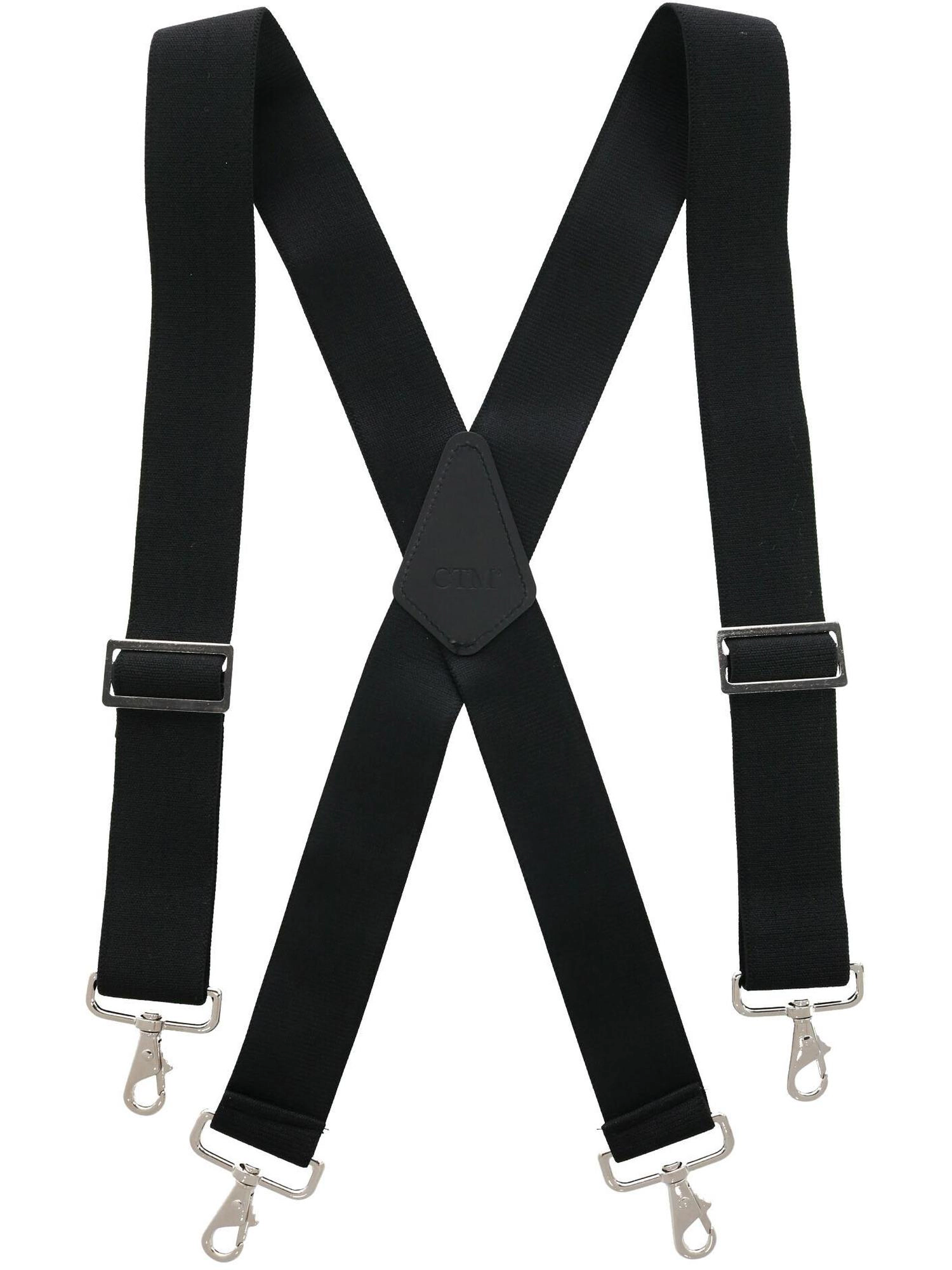 CTM Men's Industrial Terry Logger Suspenders with Metal Swivel Hook Ends