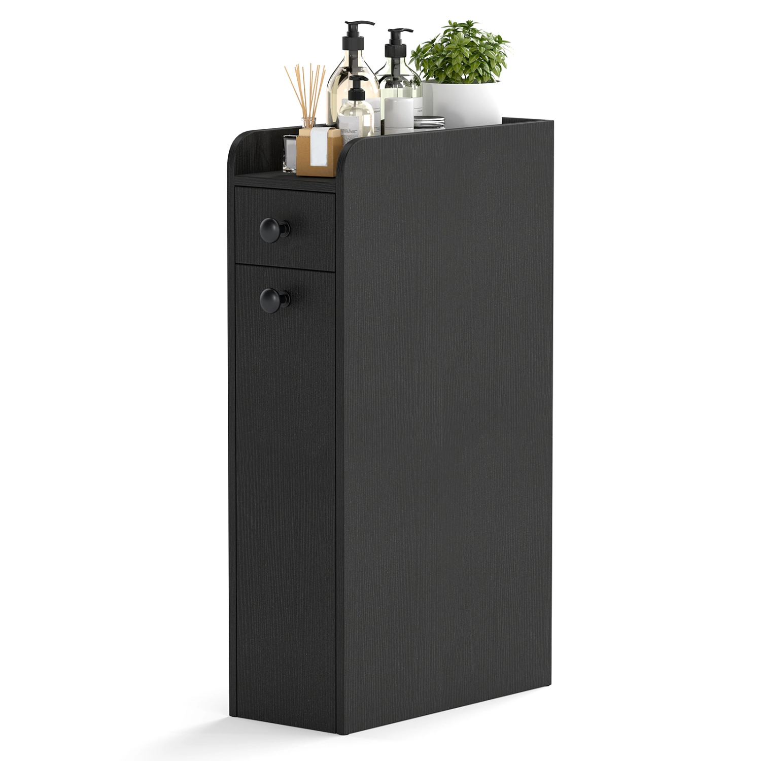 SlickBlue Narrow Bathroom Cabinet with Pull-Out Storage Drawers