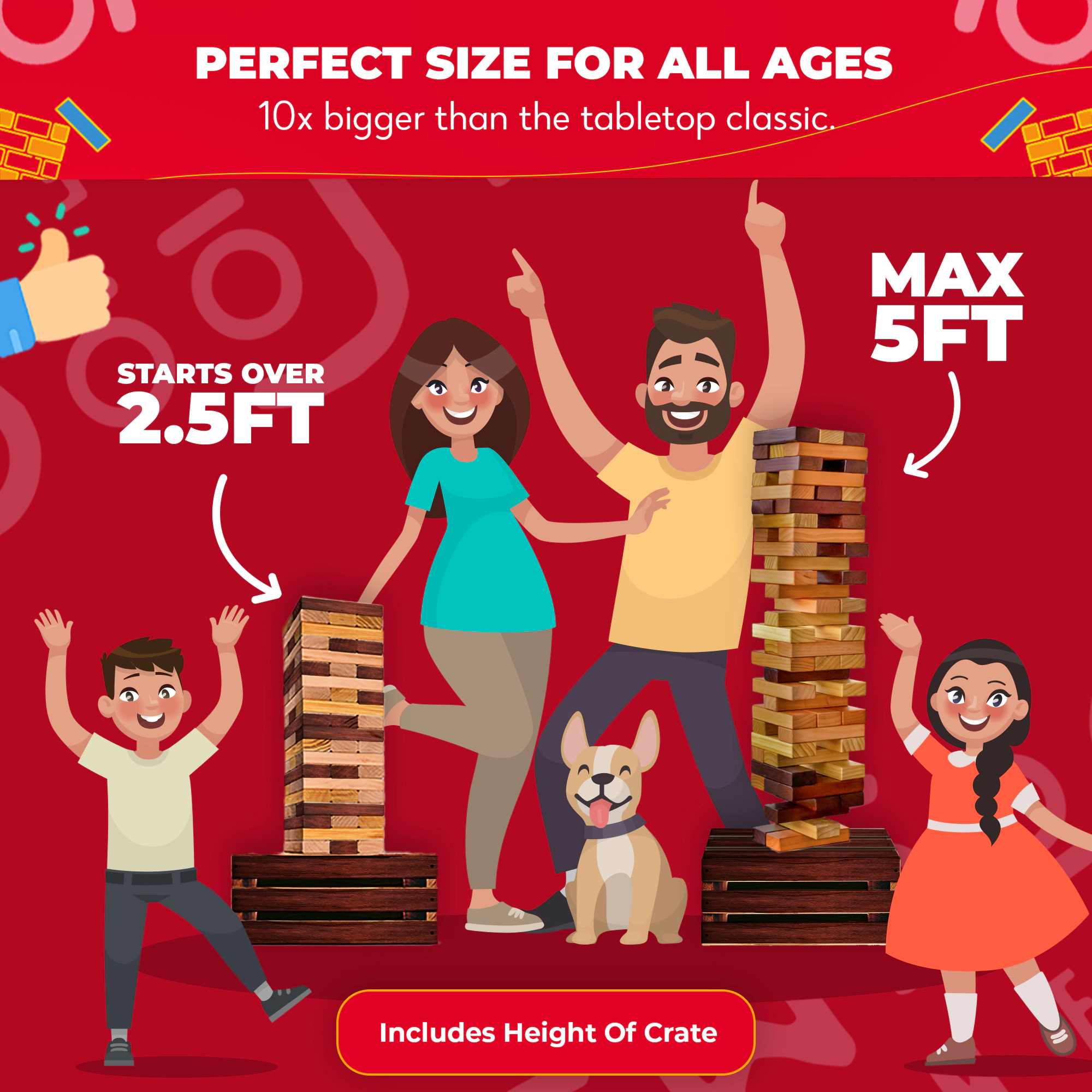 Swooc Games | Reclaimed Wood Giant Tower Game