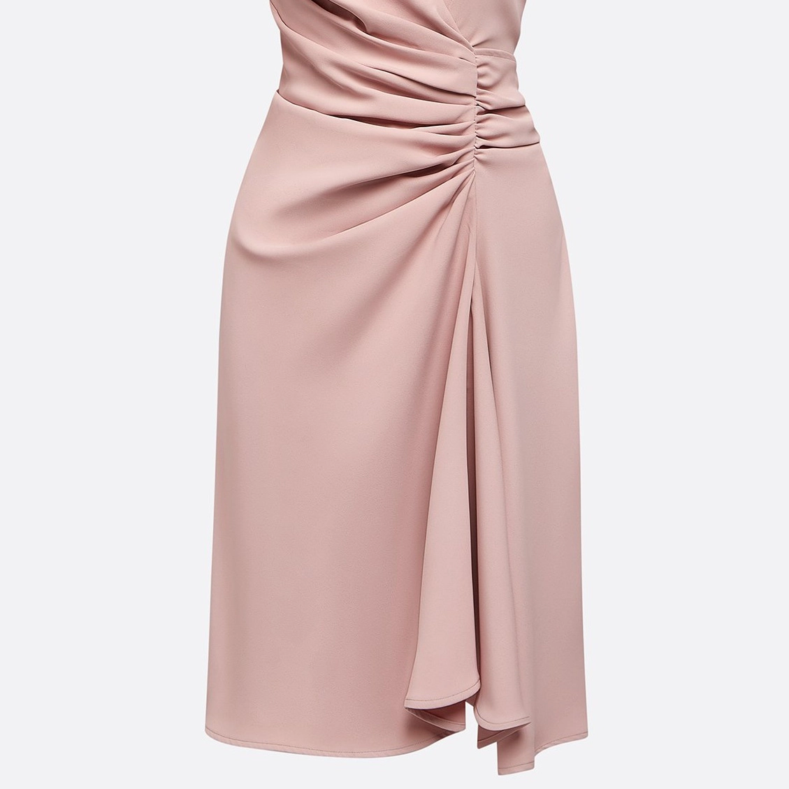 KOJOOIN Women's Wrap Cocktail Dress V Neck Ruched Dresses Asymmetrical Formal Wedding Guest Evening