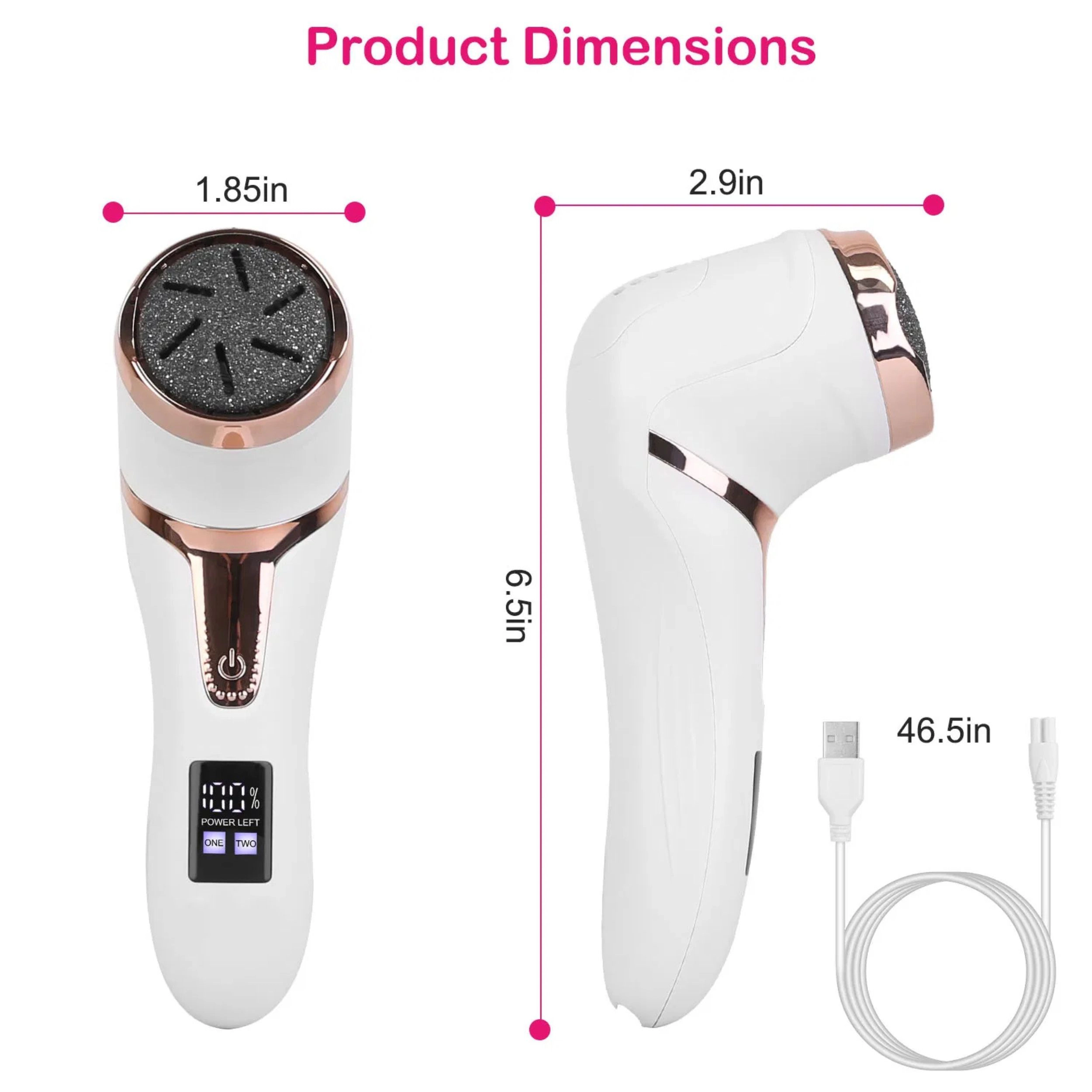 SS Design 17 Piece Electric Foot Callus Remover Rechargeable Pedicure Kit