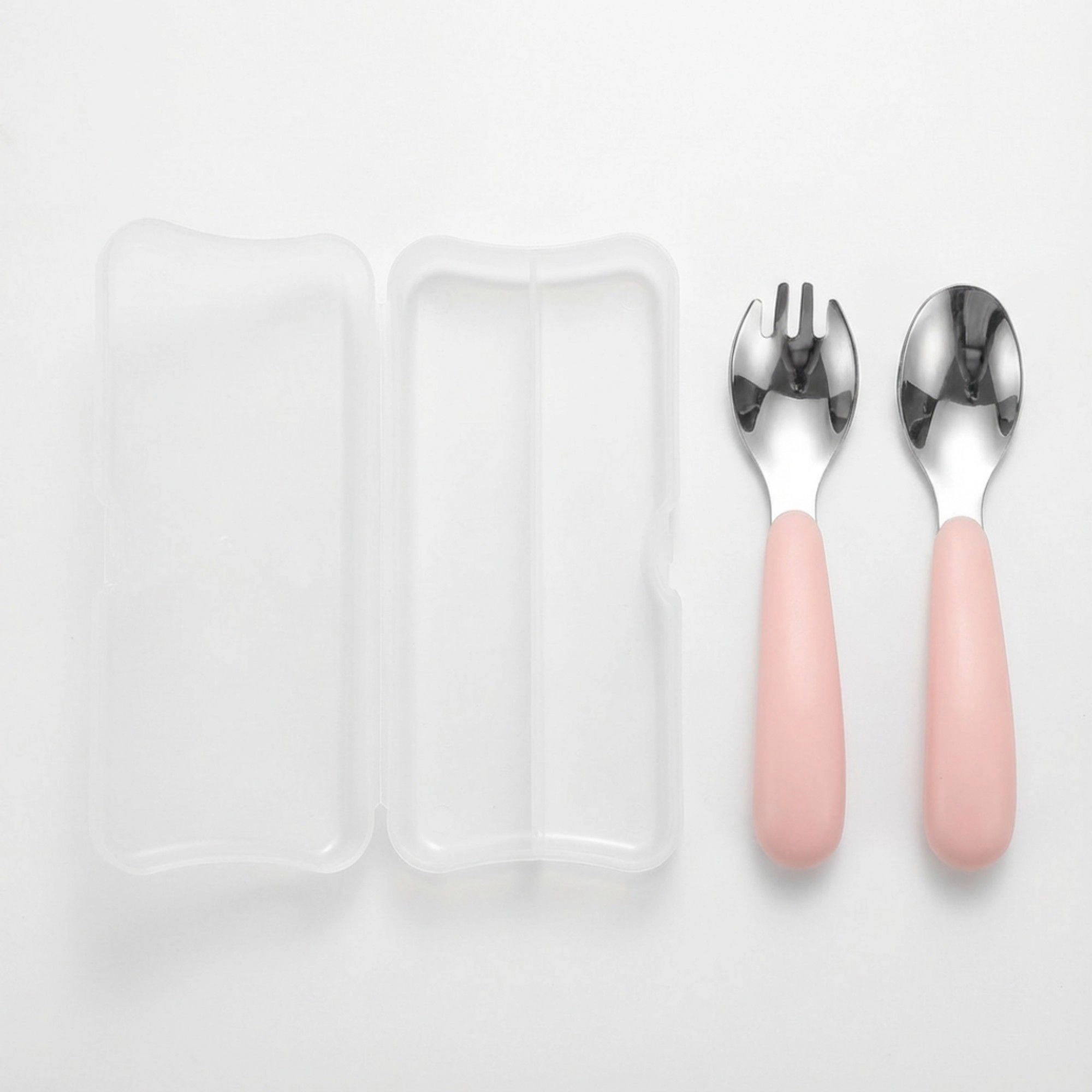 Alilang Unisex Portable Spoon and Fork Set with Storage Case Reusable Compact Travel Tableware