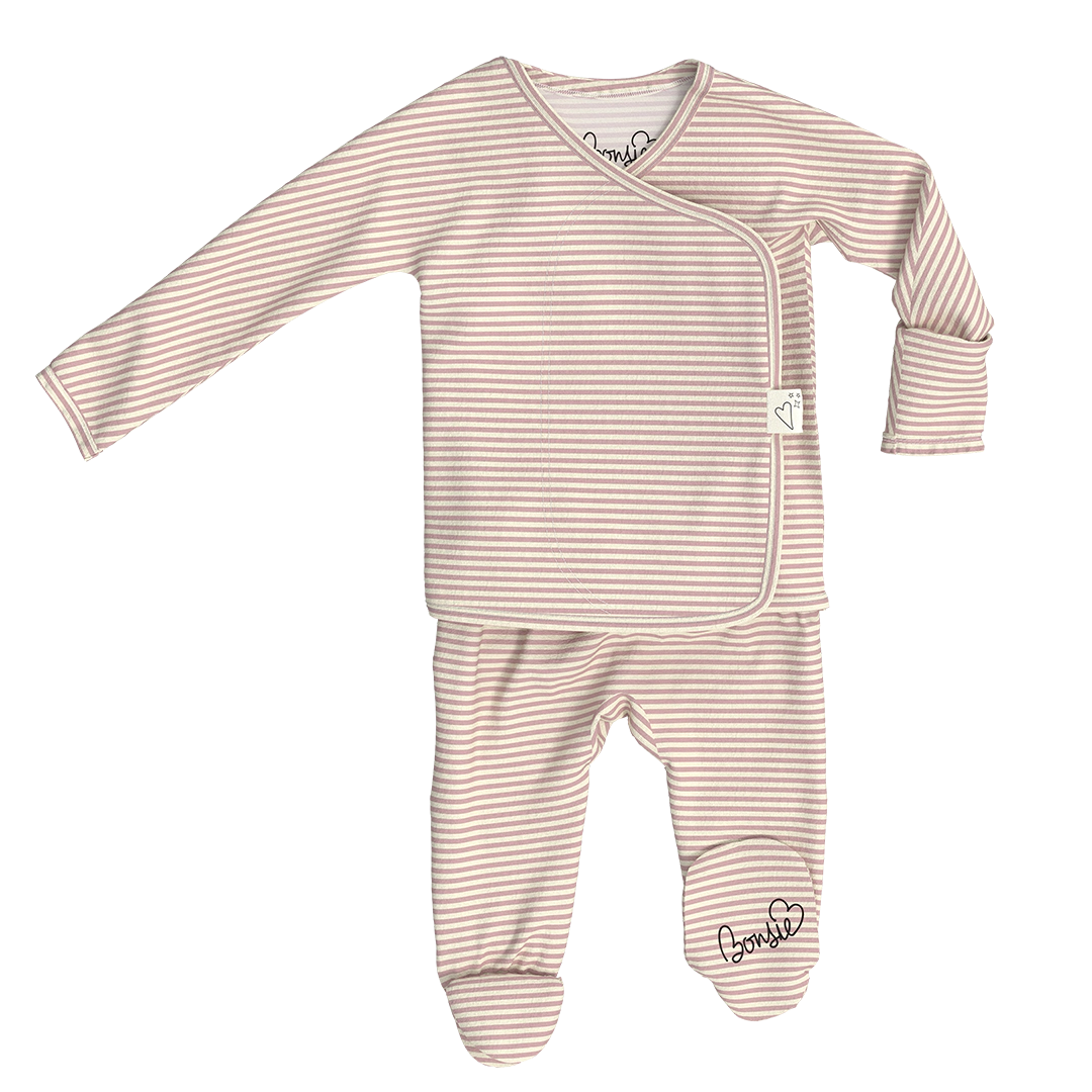 Bonsie Footie - Berry Twist, Wrap-Front Skin-to-Skin Baby