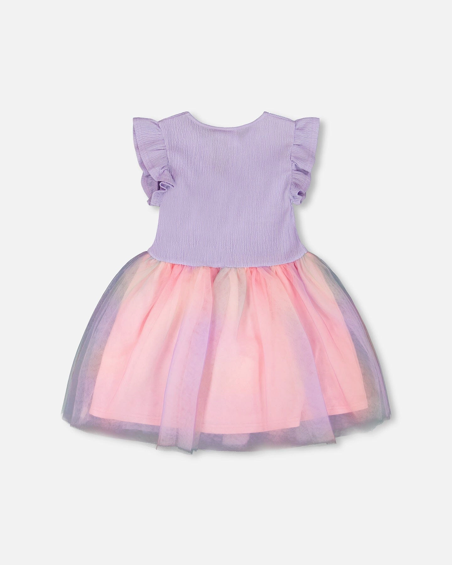 Deux par Girls Bi-Material Mesh Dress