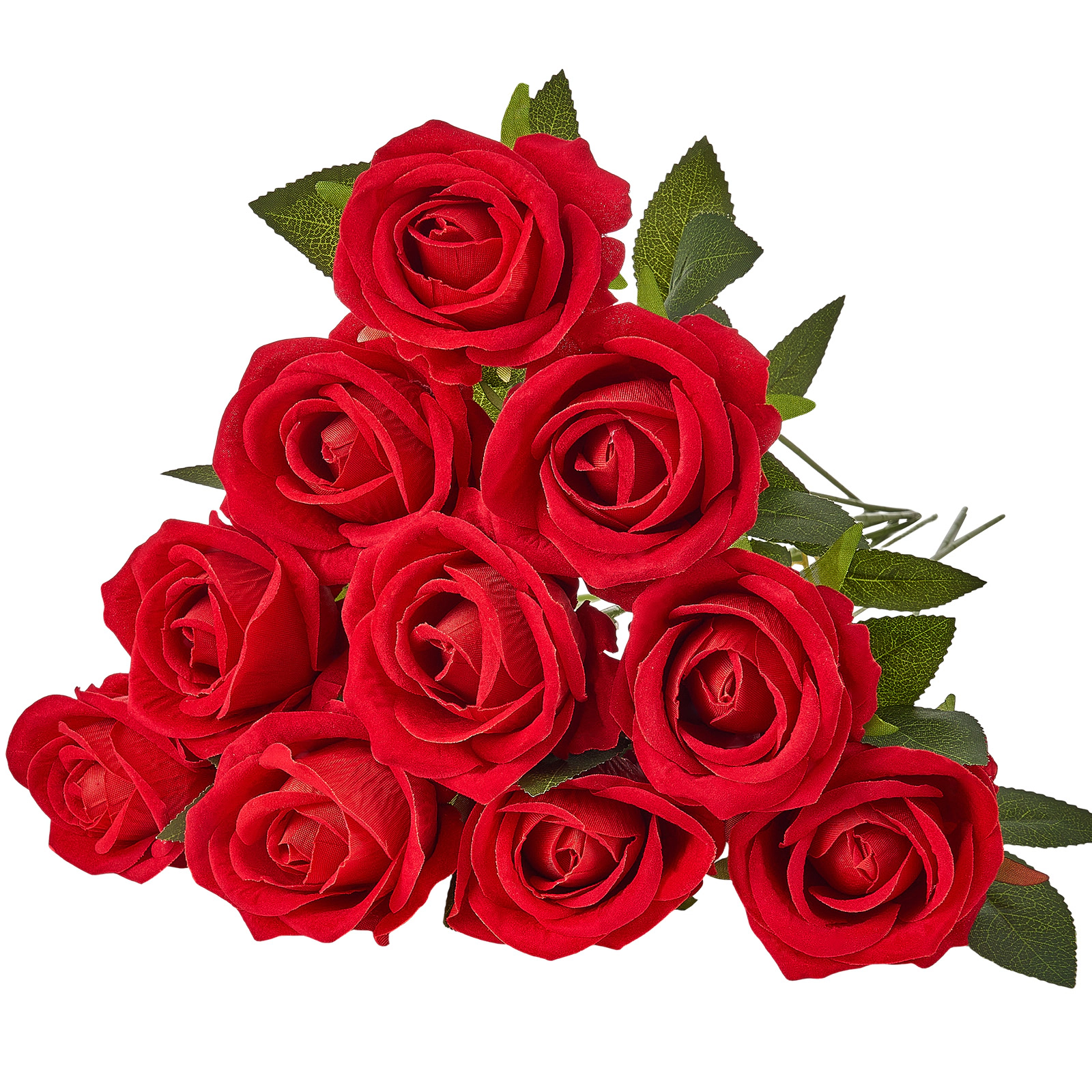 HONGGE Artificial Flowers Real Looking Foam Fake Roses Bulk Faux Bridal Shower with Stems for DIY Wedding Bouquets Home