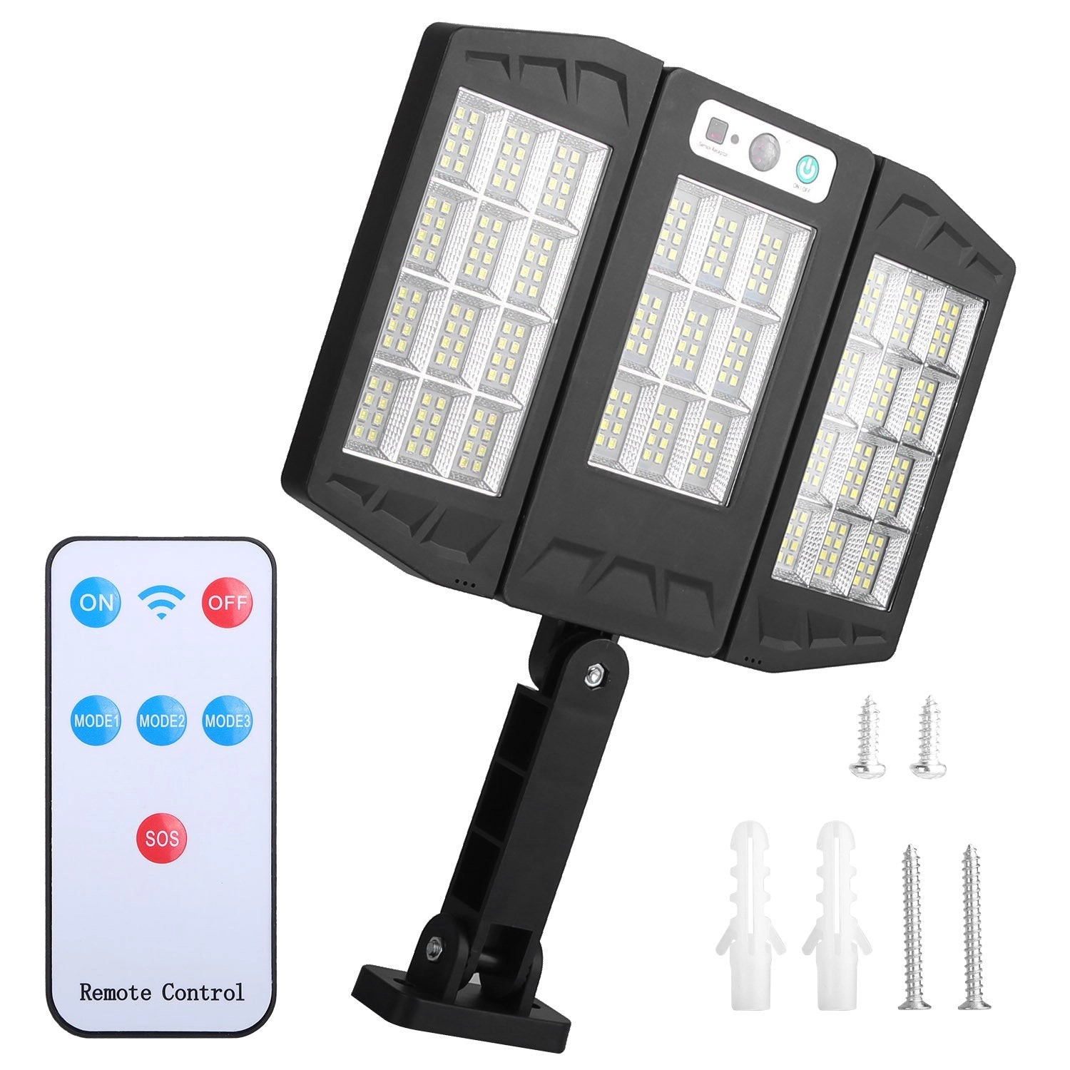 GBruno 264-LED Solar Motion Sensor Wall Light