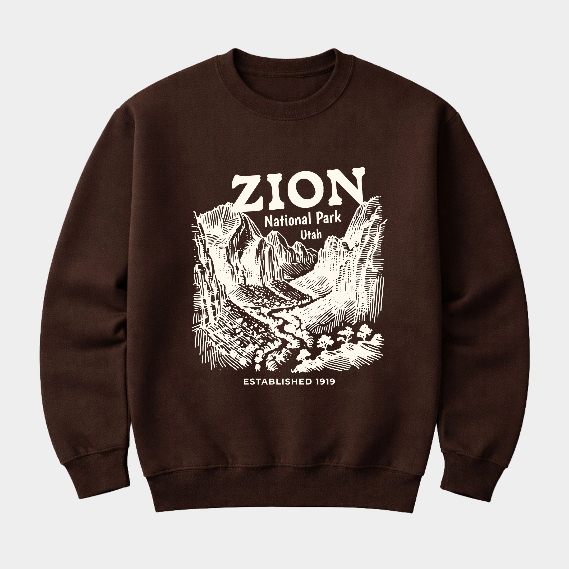Simply Sage Market - Zion National Park Established 1919 Men's Graphic Sweatshirt
