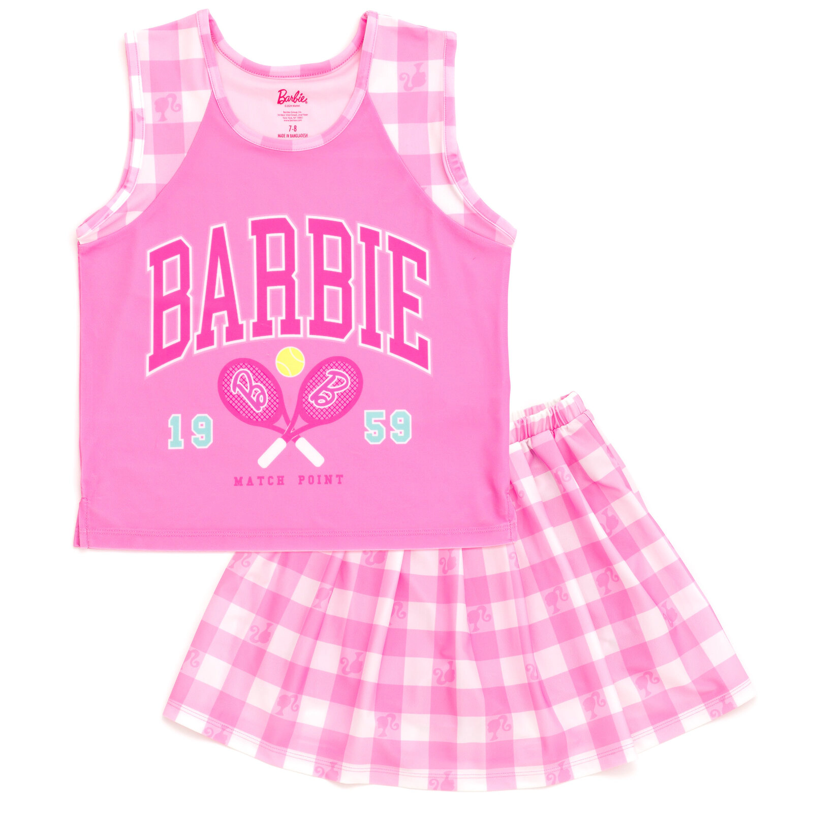 Barbie Girls' Athletic 2-Piece Tank Top and Skort Set