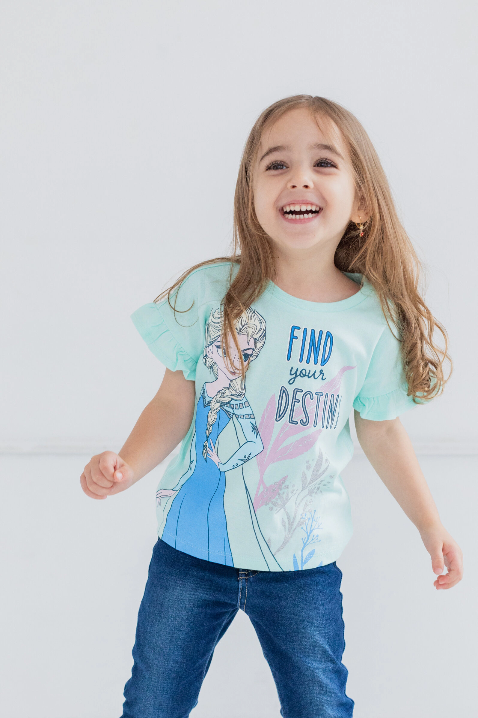 Disney Frozen Girls' 3-Pack Glitter T-Shirts