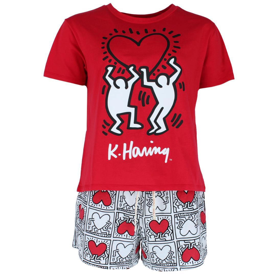 Keith Haring Women's Knit Pajama Set with Shorts