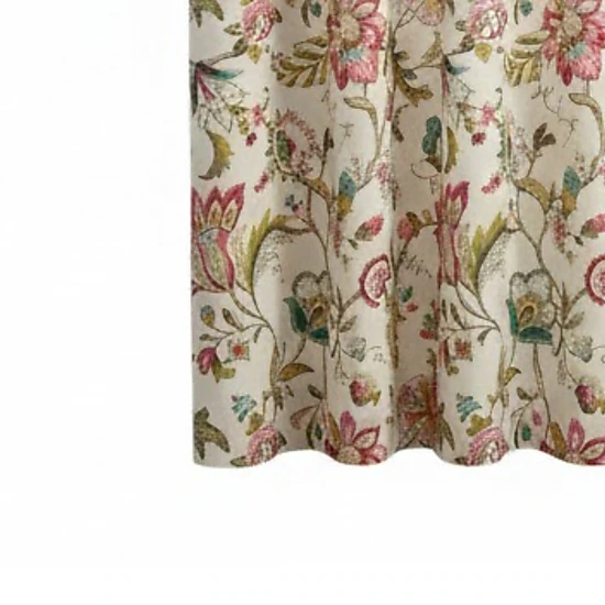 Ellis Curtain 100% Polyester Brissac Colrful Jacobean Pattern Grommet Curtain Panel Lined 50" x 84" Red