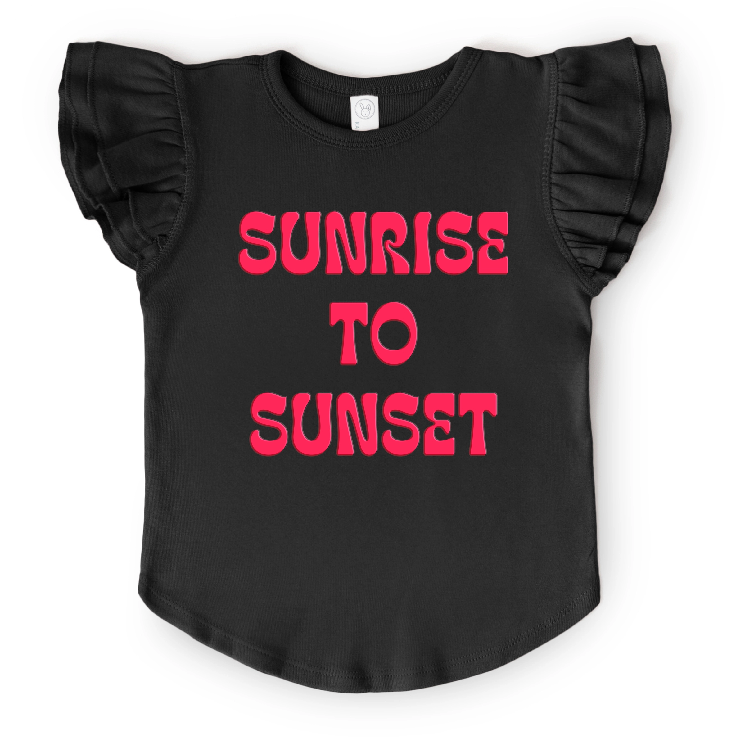 The Juniper Shop - Sunrise To Sunset Puff Print Flutter Sleeve Graphic T-Shirt