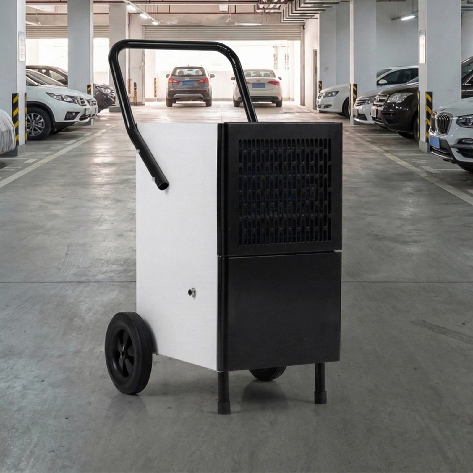 SUGIFT 189-Pint Commercial Dehumidifier with Built-in Water Pump 7500 Sq Ft Coverage White + Black