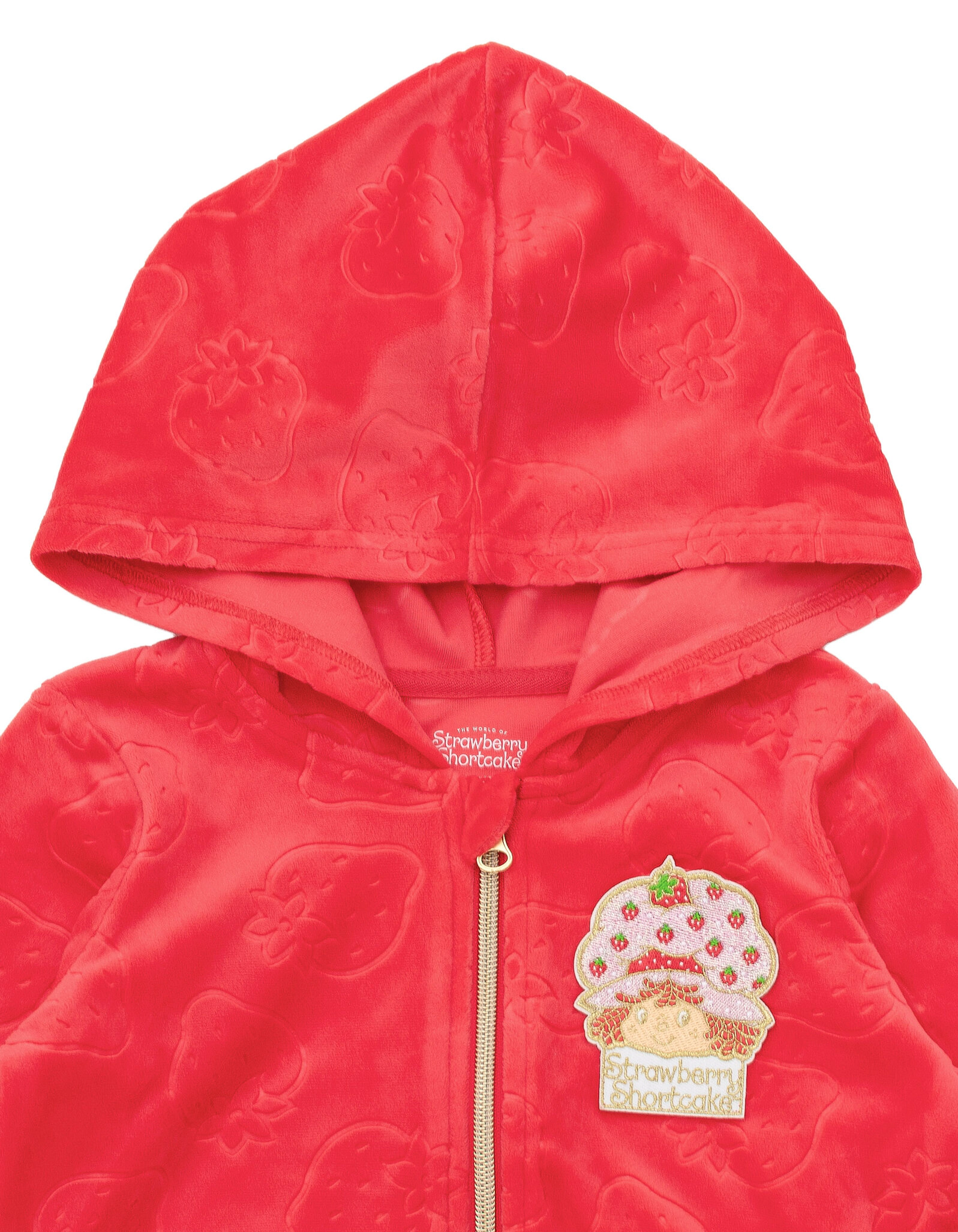 Strawberry Shortcake Girls' Velour Hoodie and Pants Set
