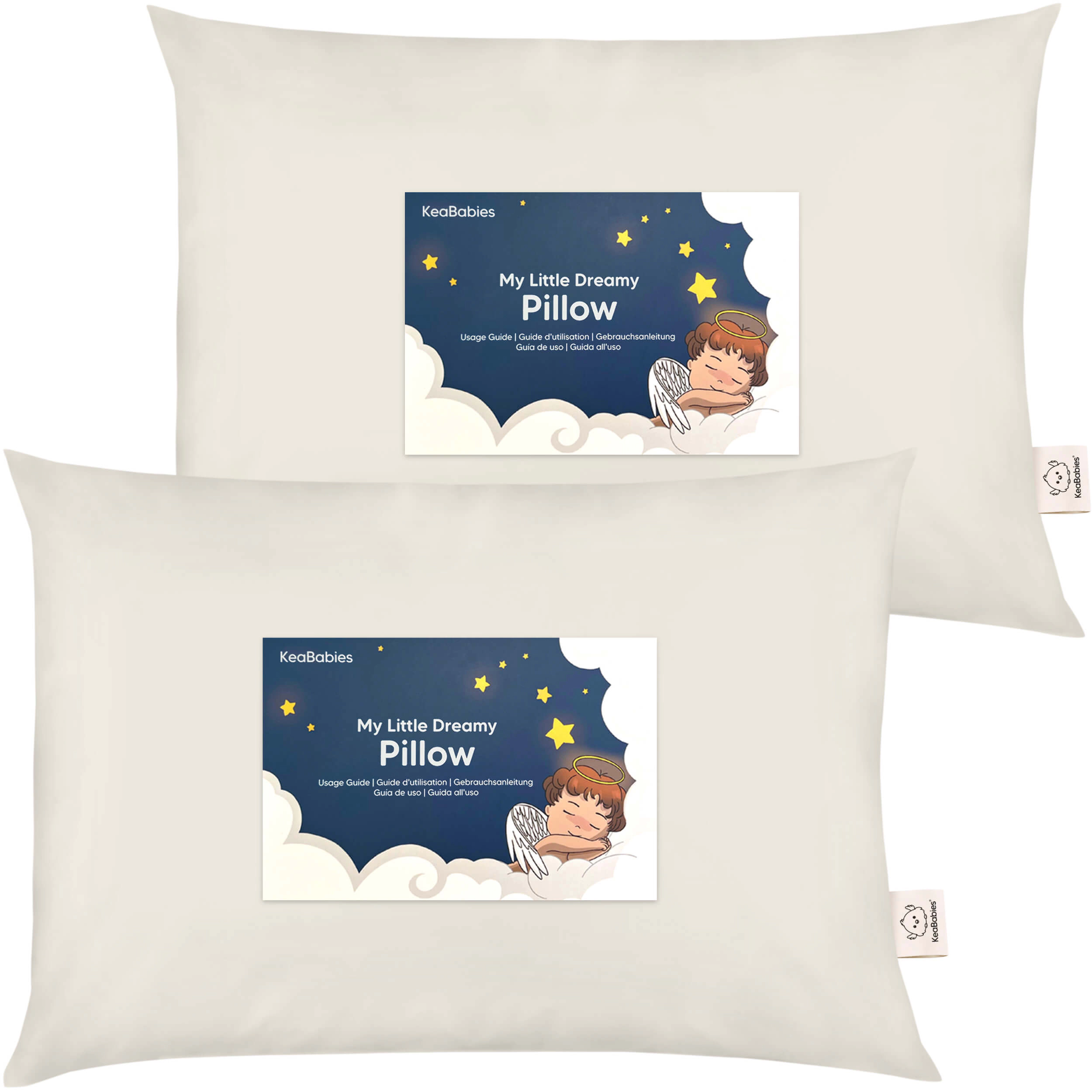 KeaBabies 2-Pack Toddler Pillows Without Pillowcase