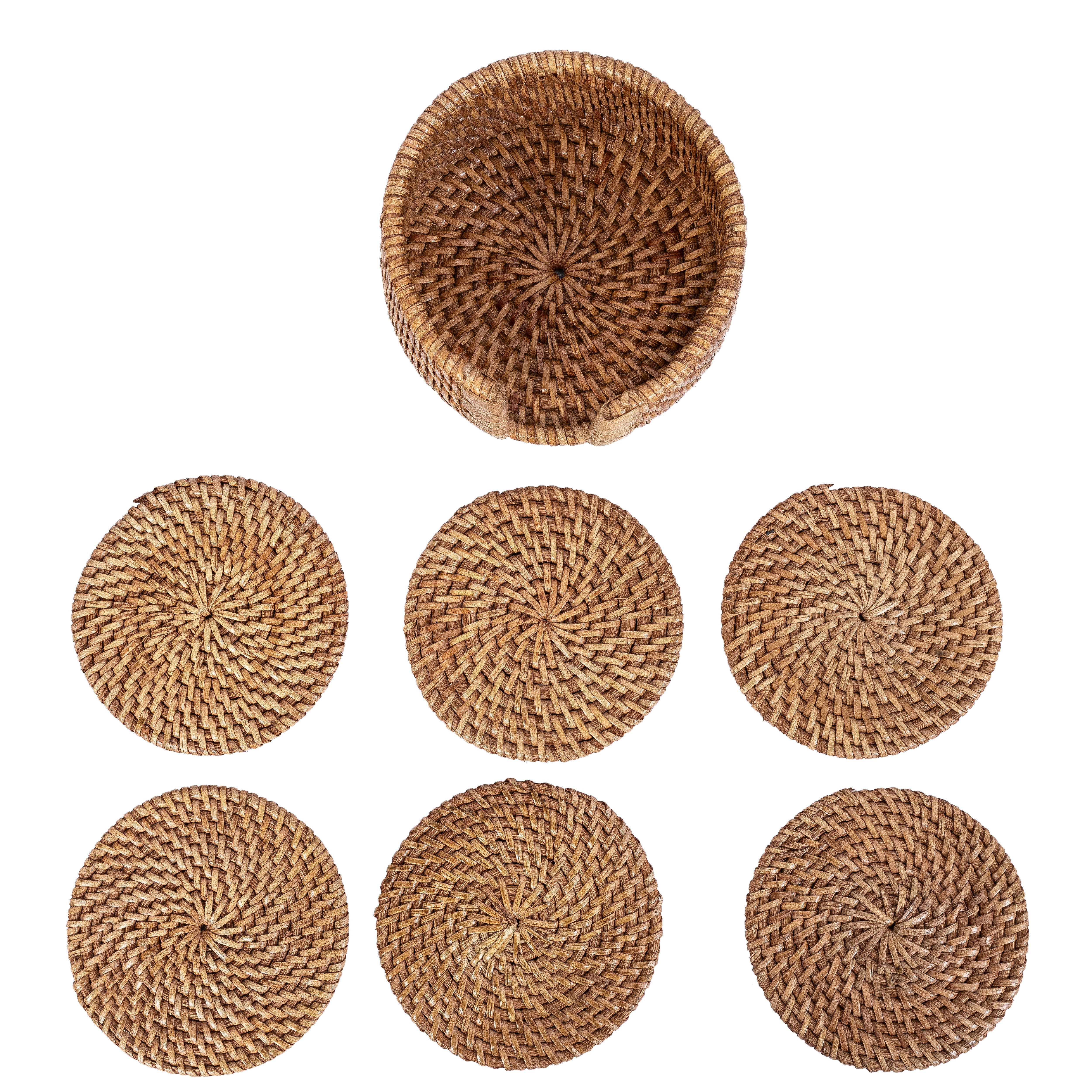 Saboga Home™ Round Coasters with Box - 7 Piece Set
