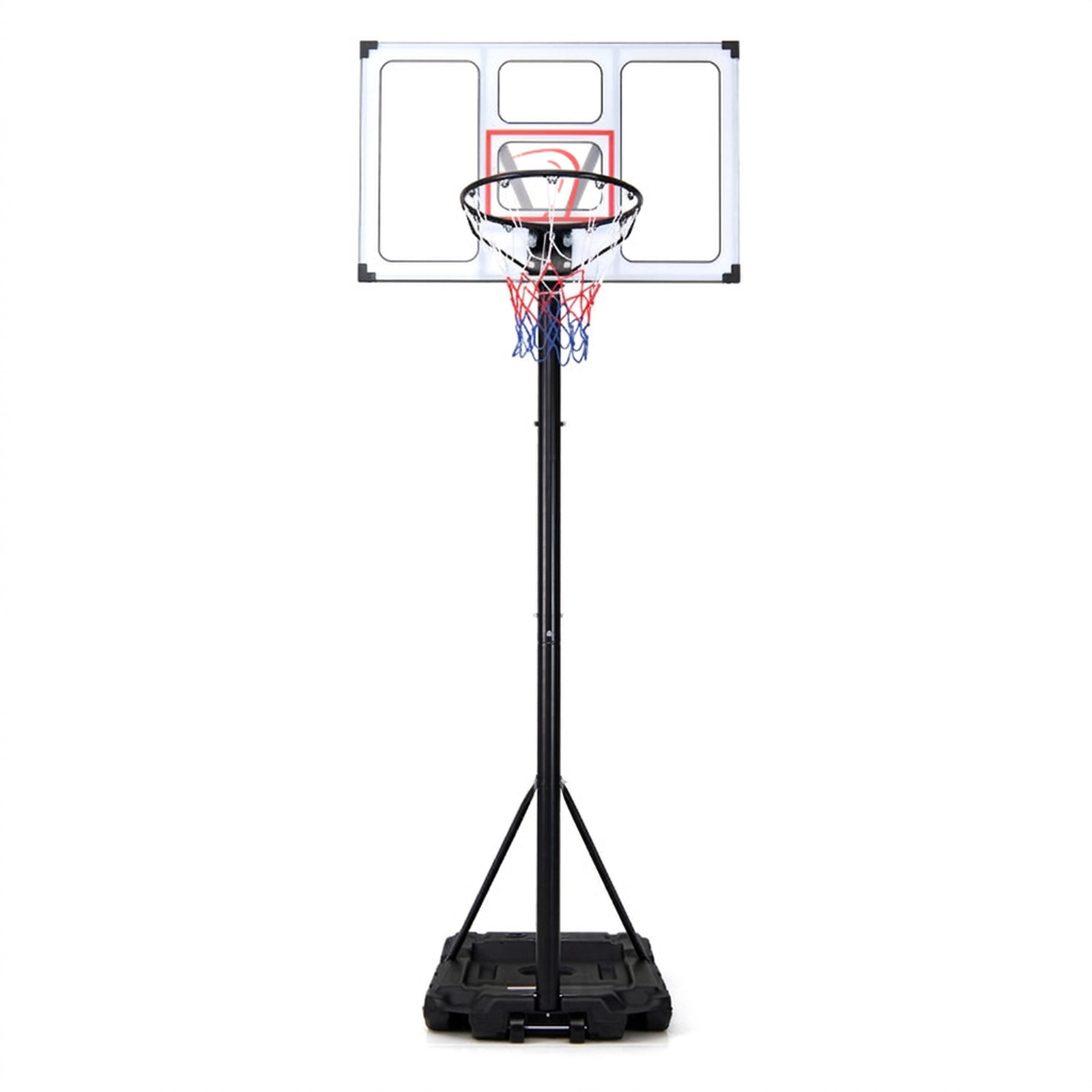 SUGIFT 4.1-ft to 10-ft 18-Level Adjustable Portable Basketball Hoop with 43-in Shatterproof Backboard