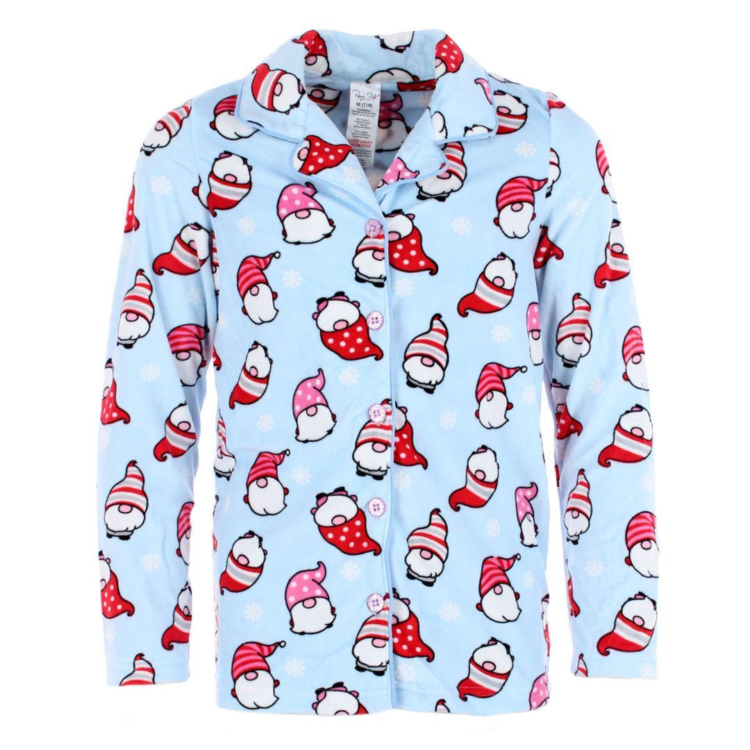 Rene Rofe Girl's Toddler Velour Winter Gnome Pajama Set