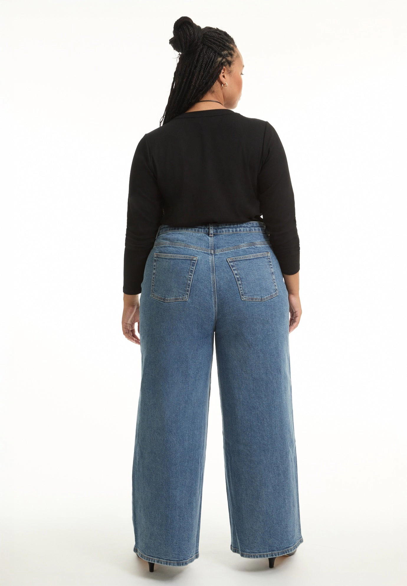 June & Vie Women's Plus Curvie-Fit High-Rise Jeans