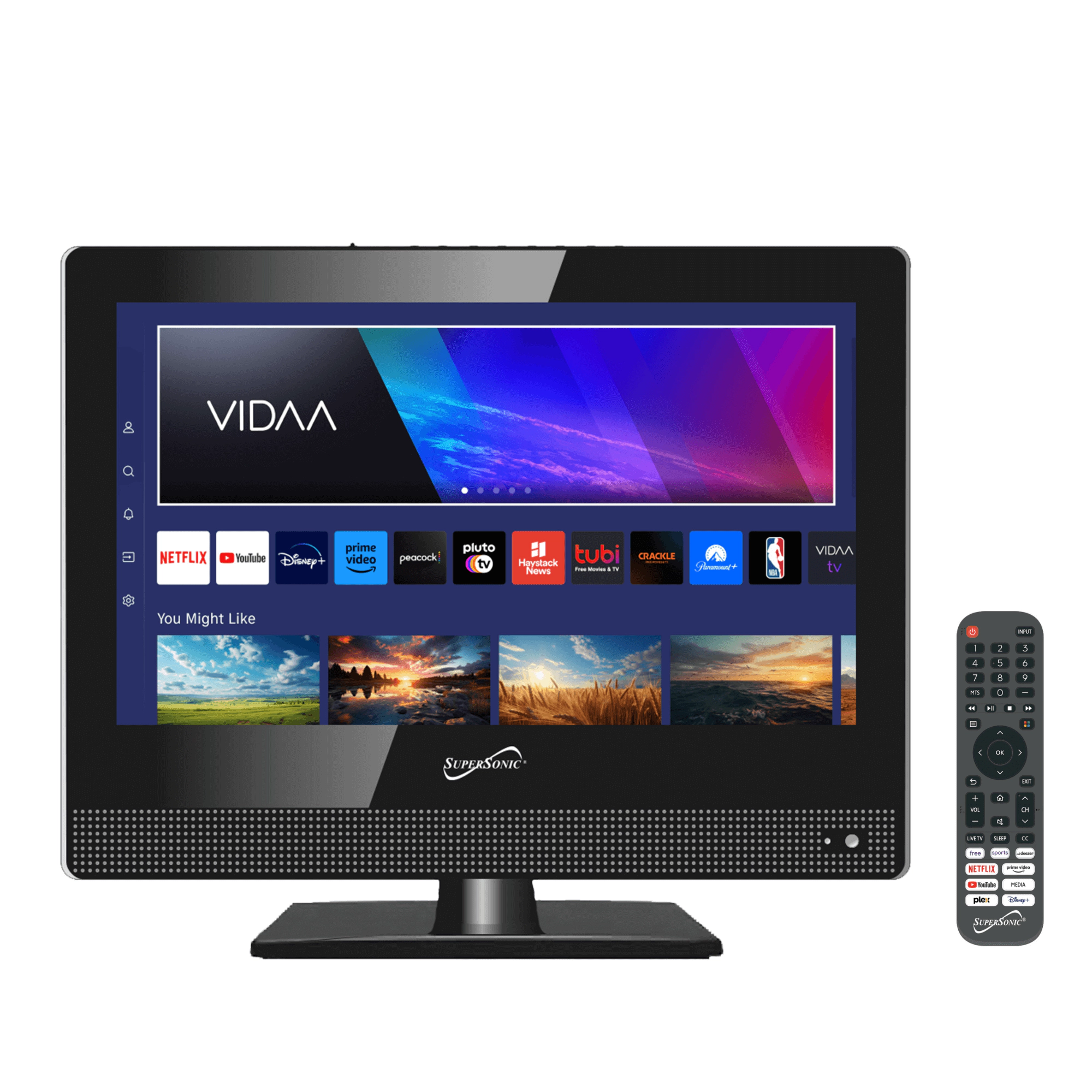 Supersonic 15" VIDAA  LED Smart TV with Built-In WiFi