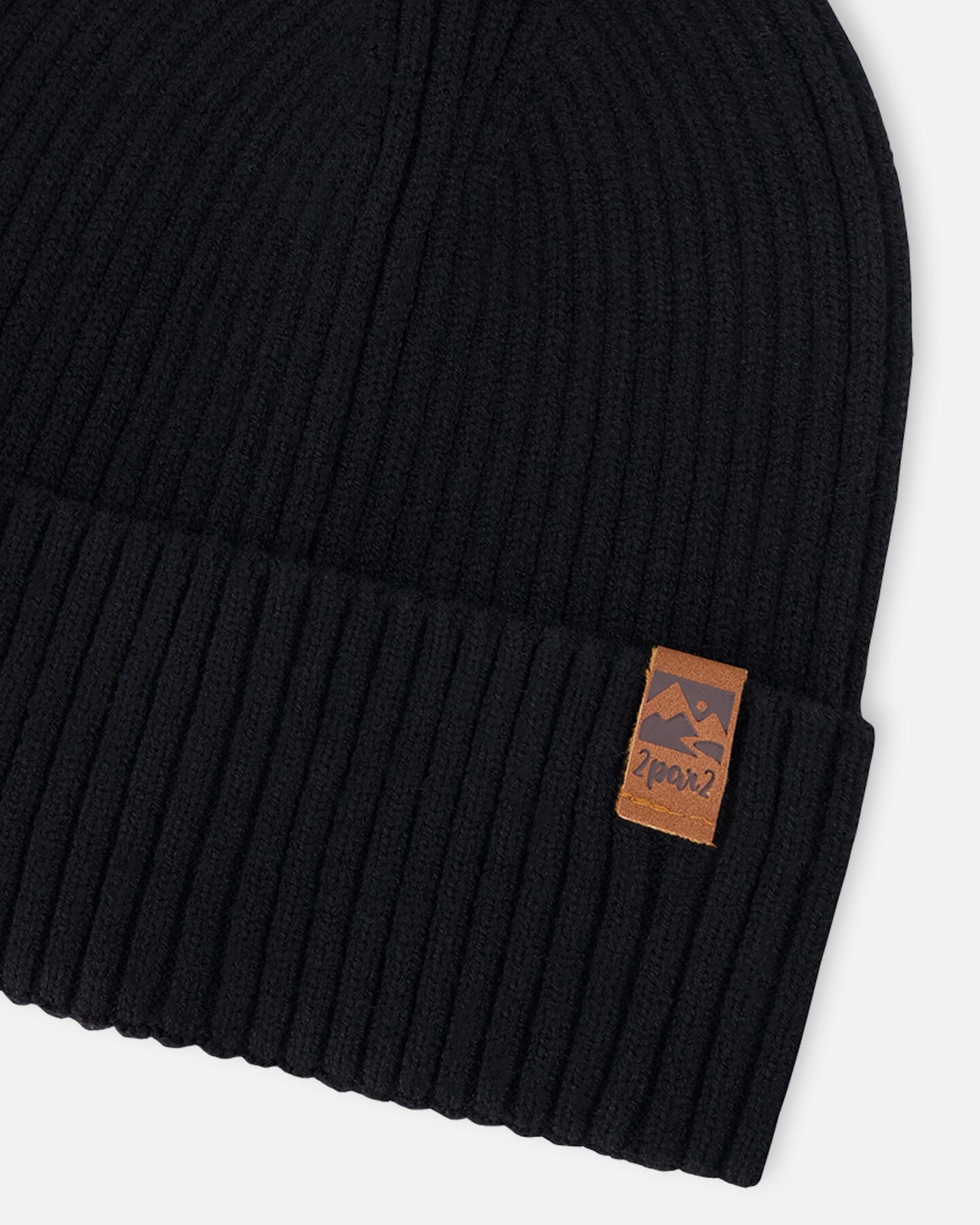 Deux par Unisex Knit Ribbed Hat