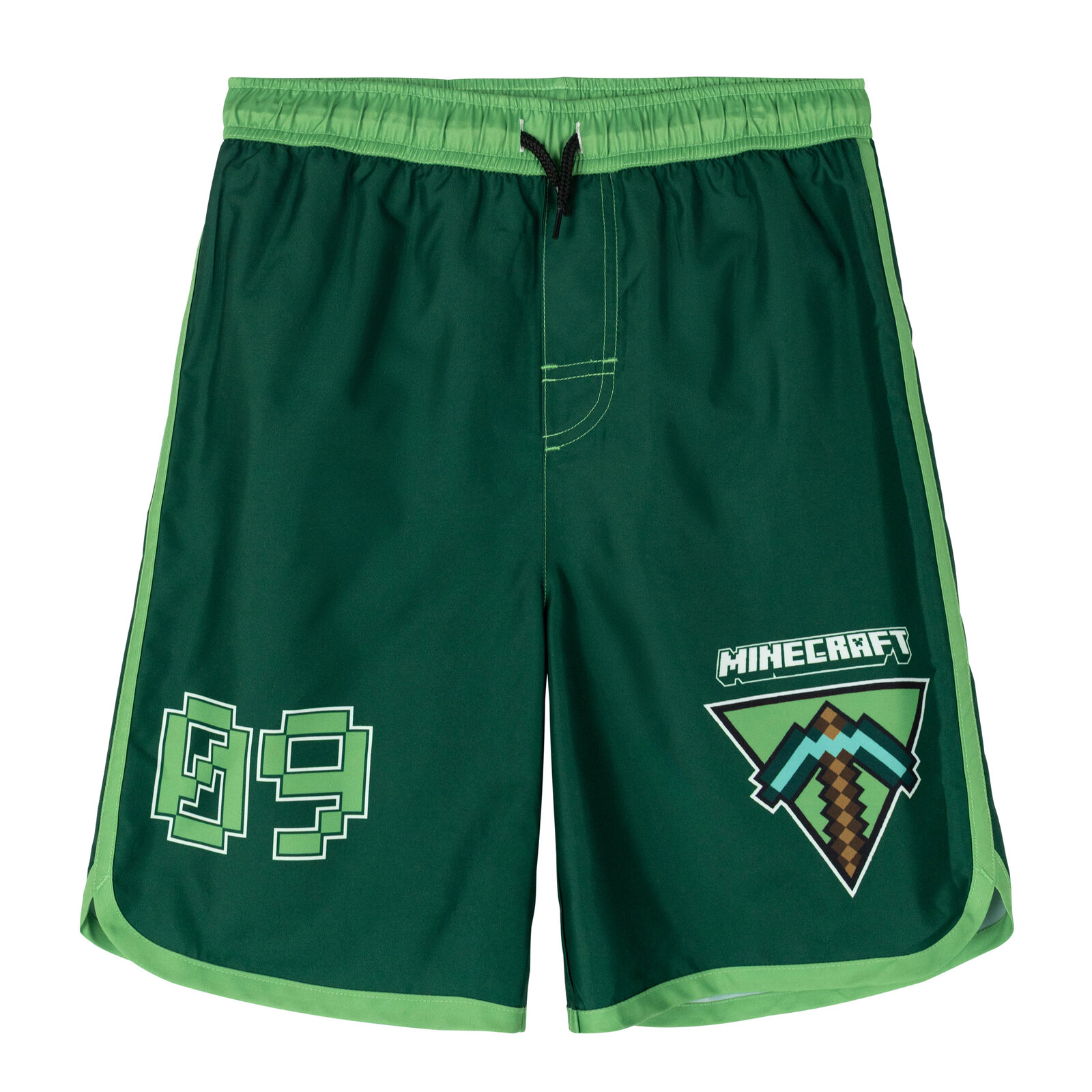 Minecraft Boys' Swimwear 2-Piece Rash Guard and Swim Trunks Set