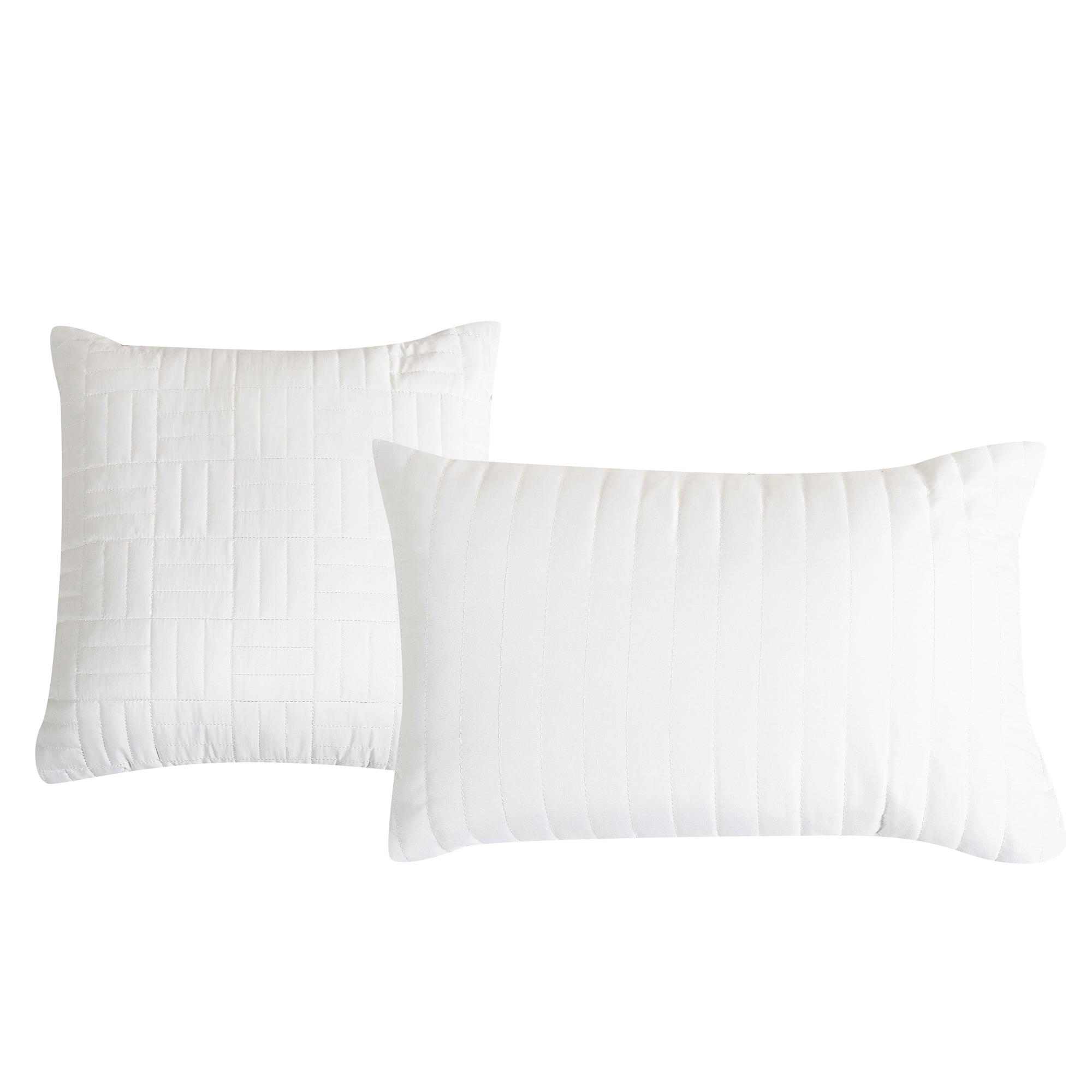 MarCielo 5 Pieces White Geometric Jacquard Comforter Set,Luxurious Breathable Bedding Set