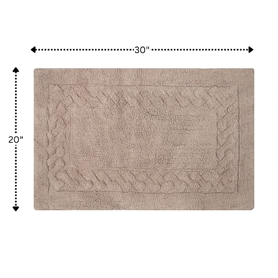 Knightsbridge Chain Bath Rug Cotton Non Skid Back