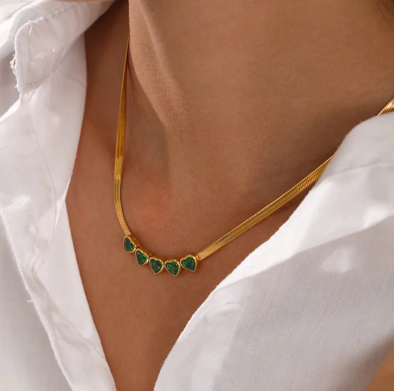 DressAtR Women's Heart Gold Tone Jewelry Set