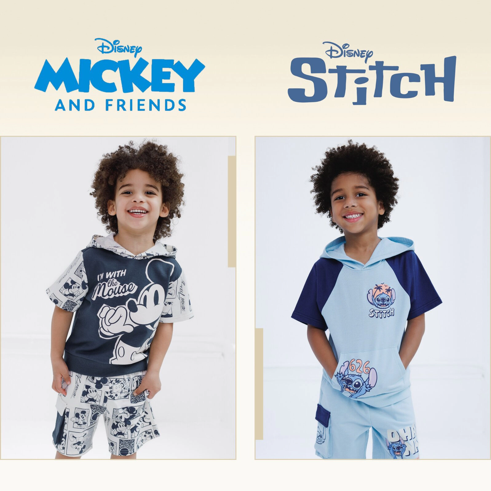 Disney Boys' 2-Piece Hooded Tee and Shorts Set