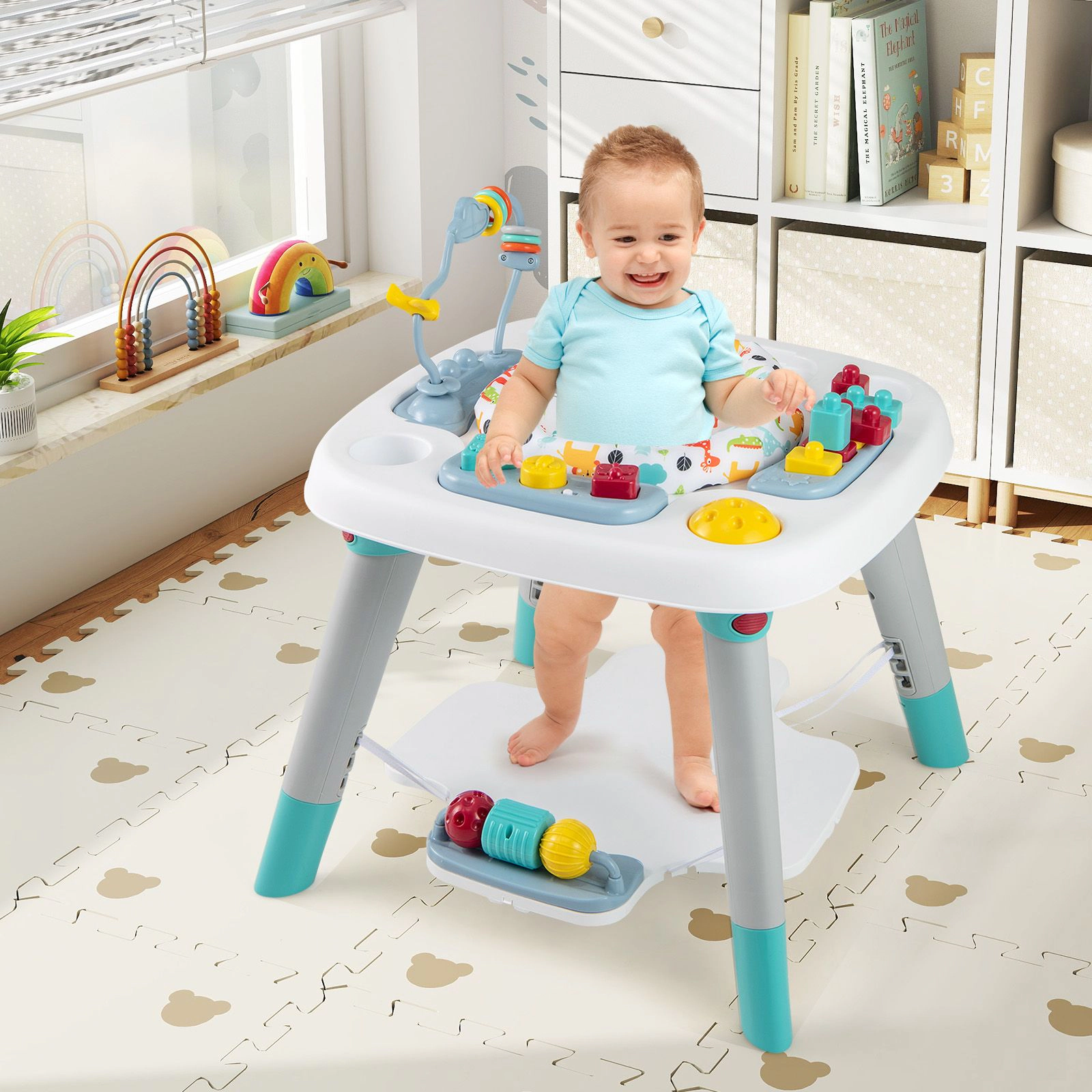 SlickBlue Adjustable kids Activity Center with Music and Interactive Toys