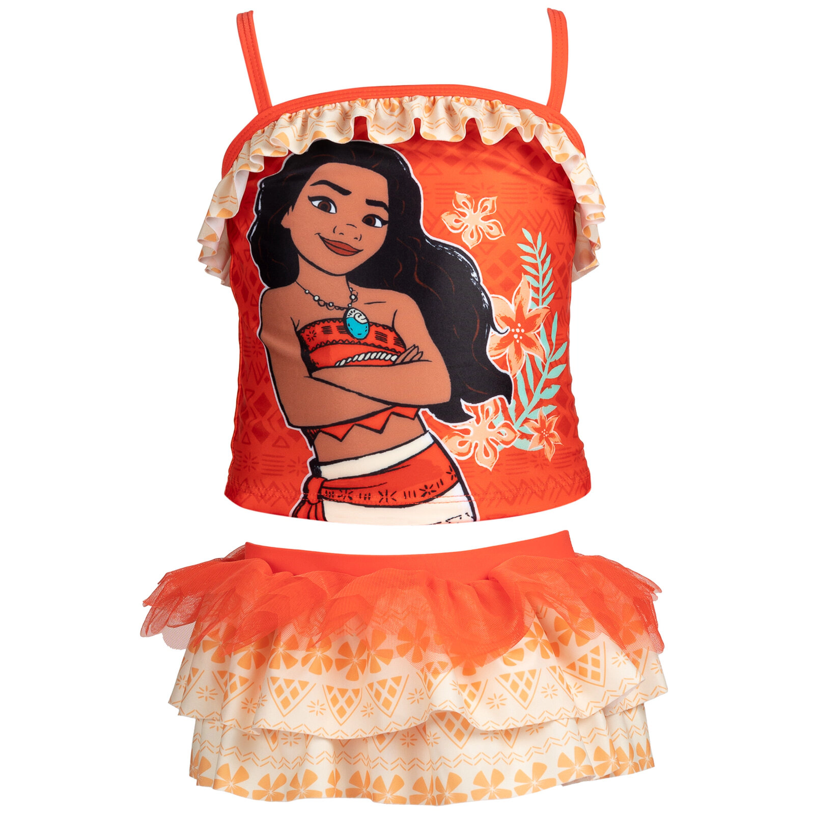 Disney Princess Girls' 2-Piece Swimwear Tankini and Skirt Set