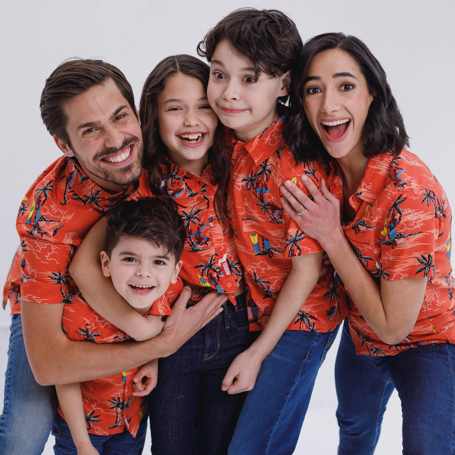 Marvel Spider-Man Matching Family Button Front Hawaiian Shirt